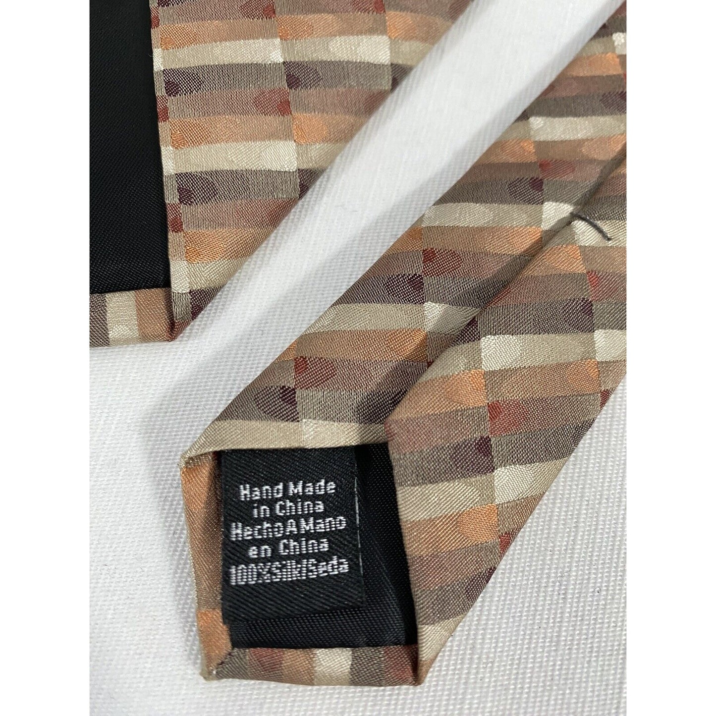 Croft Barrow Multicolored Stain Resistant 100% Silk Handmade Necktie 58” x 3.75”