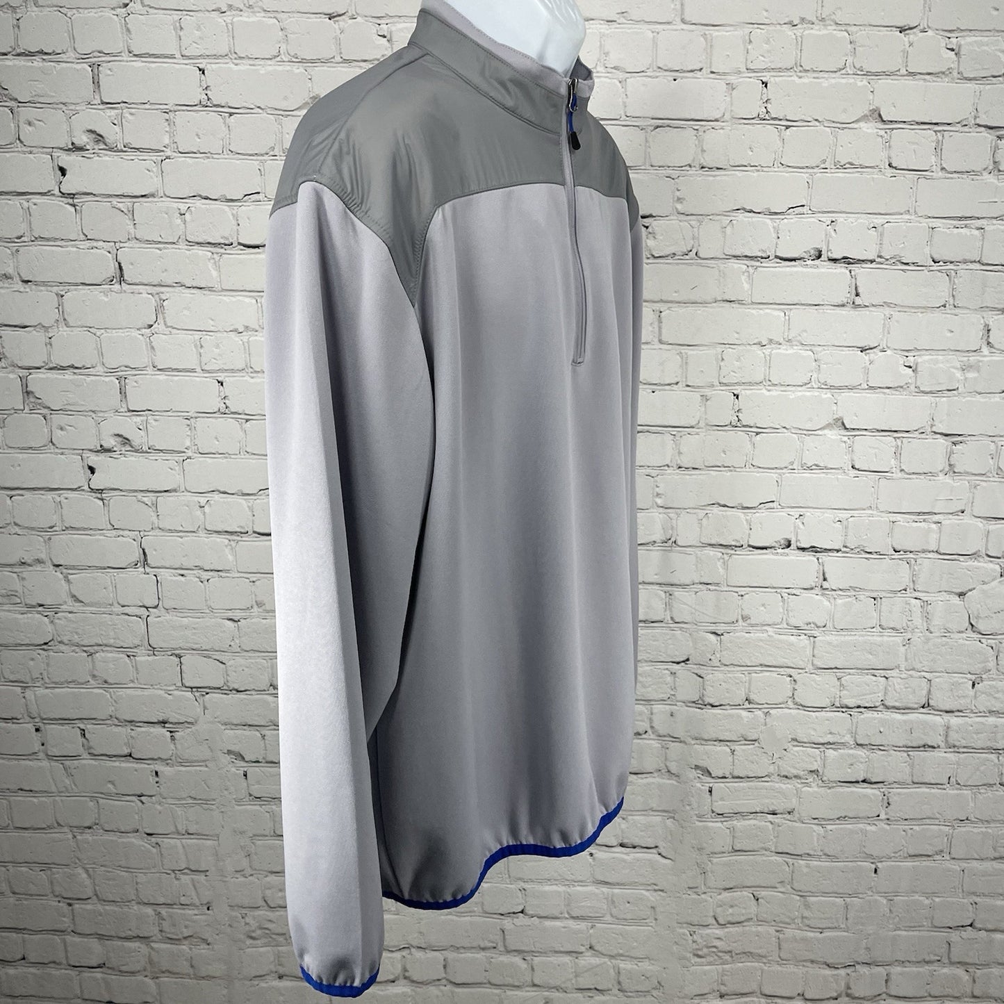 Pebble Beach Grey Purple Performance 1/4 Zip Pullover Sweater Golf Size XL