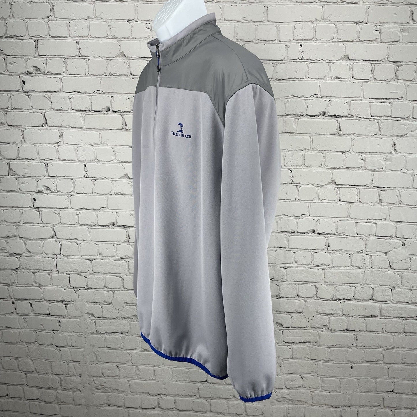 Pebble Beach Grey Purple Performance 1/4 Zip Pullover Sweater Golf Size XL