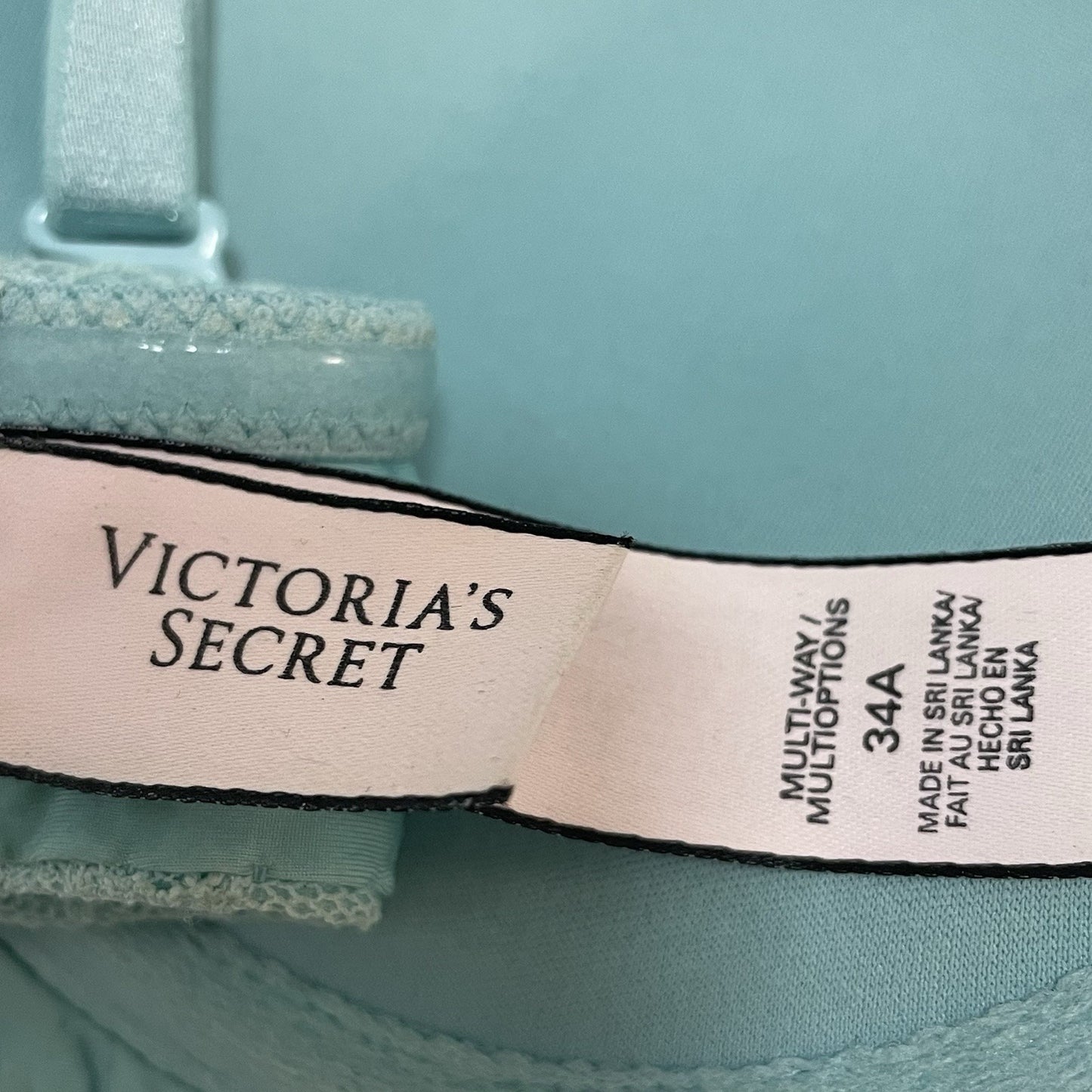 Victoria’s Secret Blue Lace Multi-Way Options Underwire Push Up Bra Size 34A