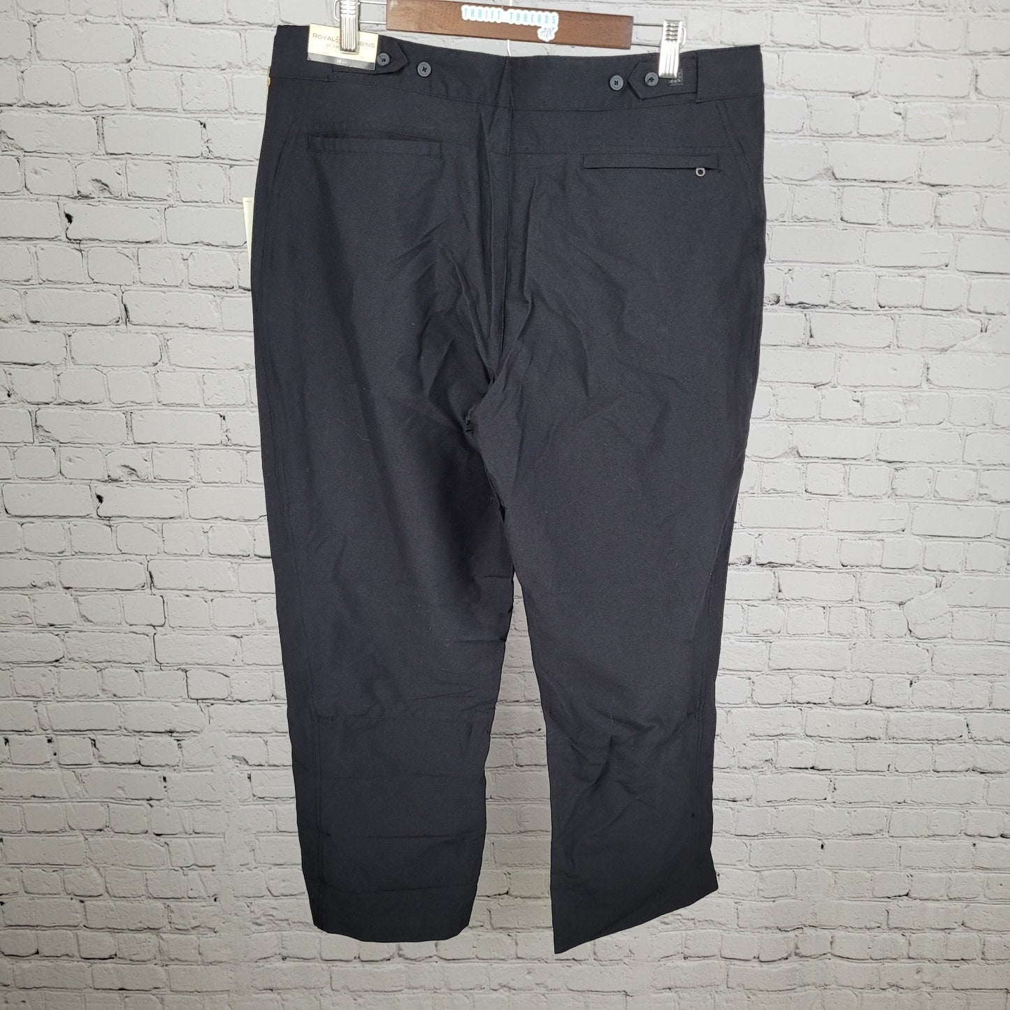 NWT Royal Robbins Black Paseo Stretch Nylon Traveler UPF Pants Slim 16 (36x28)