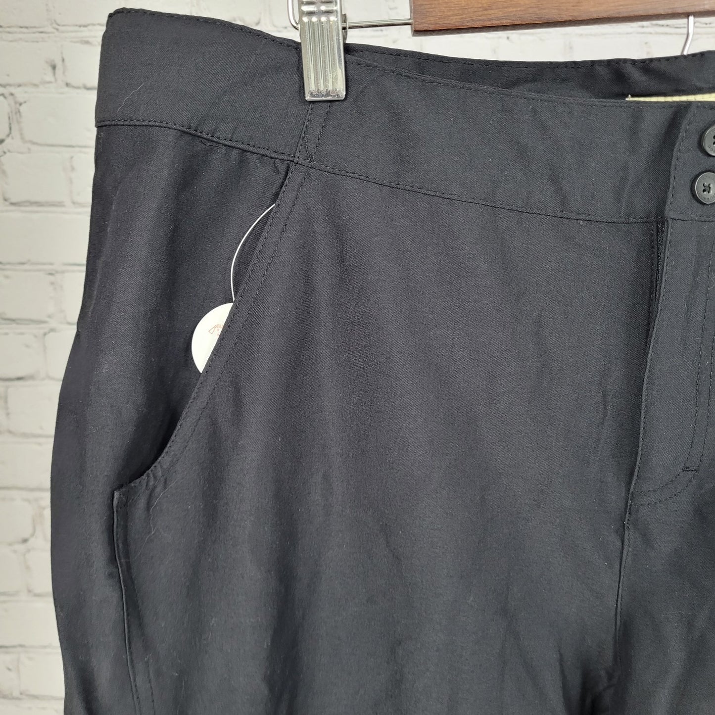 NWT Royal Robbins Black Paseo Stretch Nylon Traveler UPF Pants Slim 16 (36x28)
