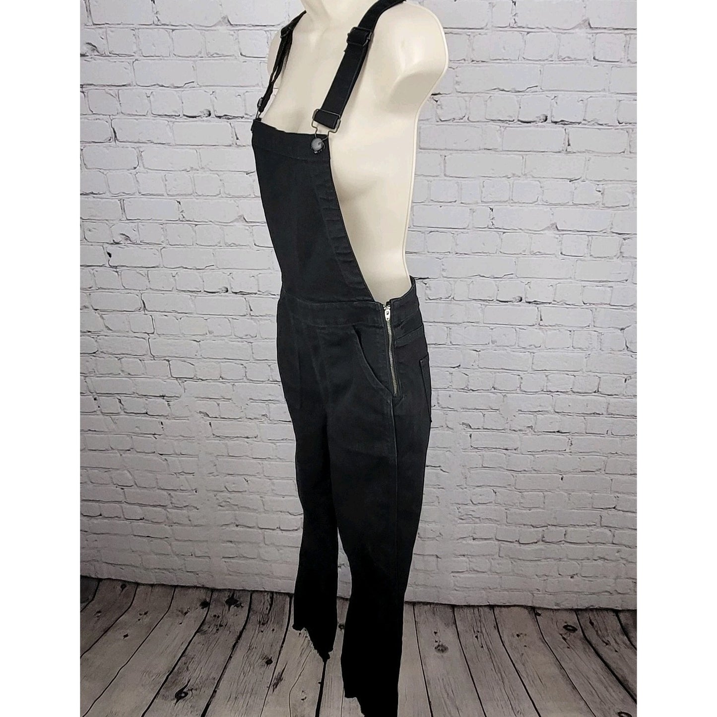Madewell Black Denim Skinny Leg Adjustable Straps Overalls Jumper Size XS