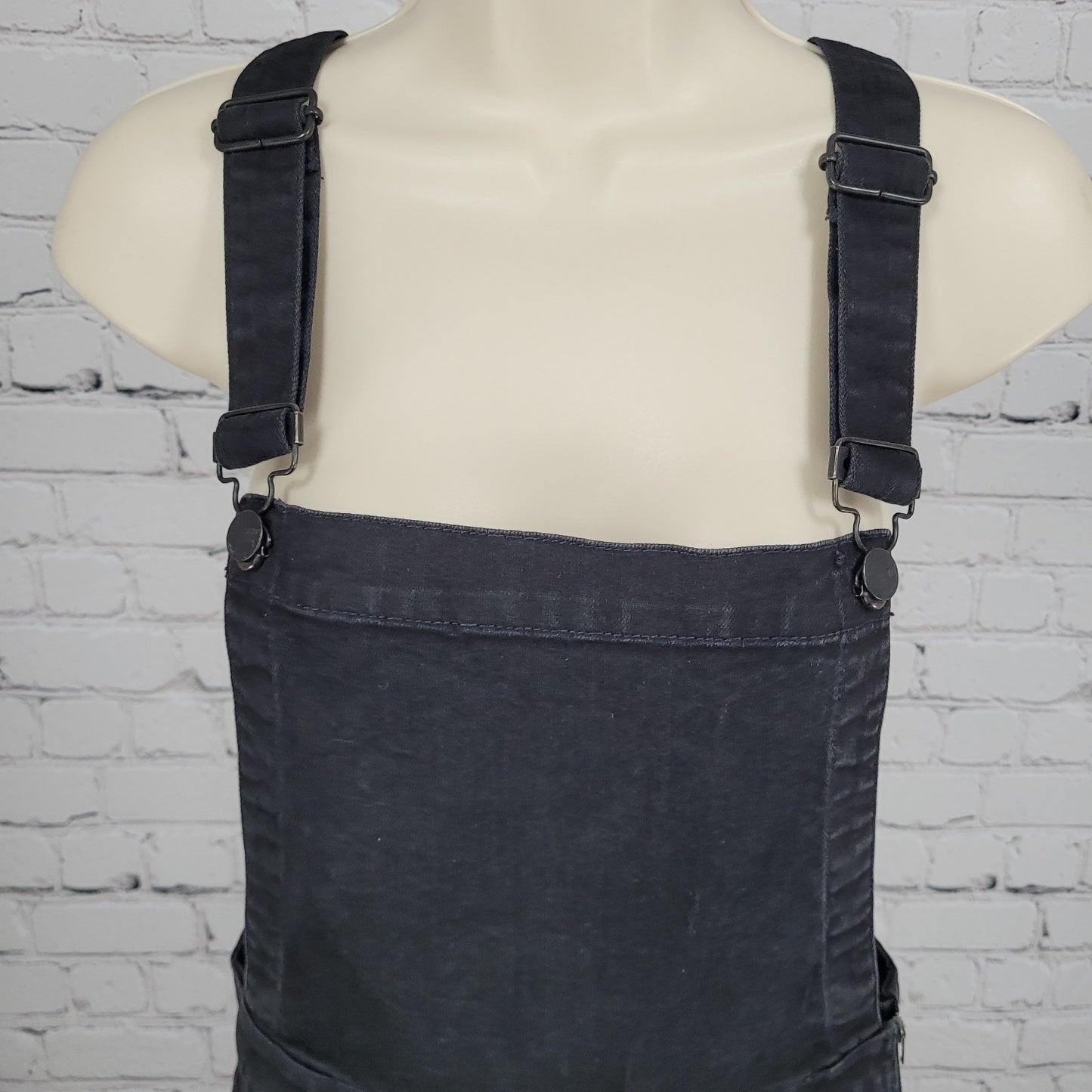 Madewell Black Denim Skinny Leg Adjustable Straps Overalls Jumper Size XS