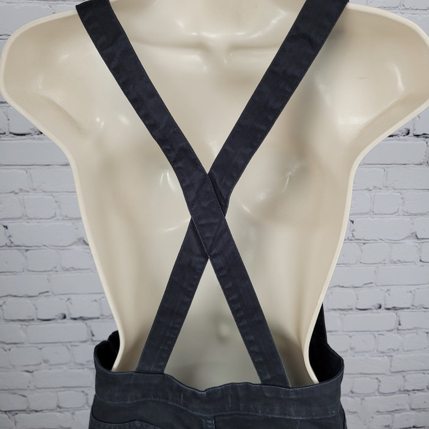 Madewell Black Denim Skinny Leg Adjustable Straps Overalls Jumper Size XS