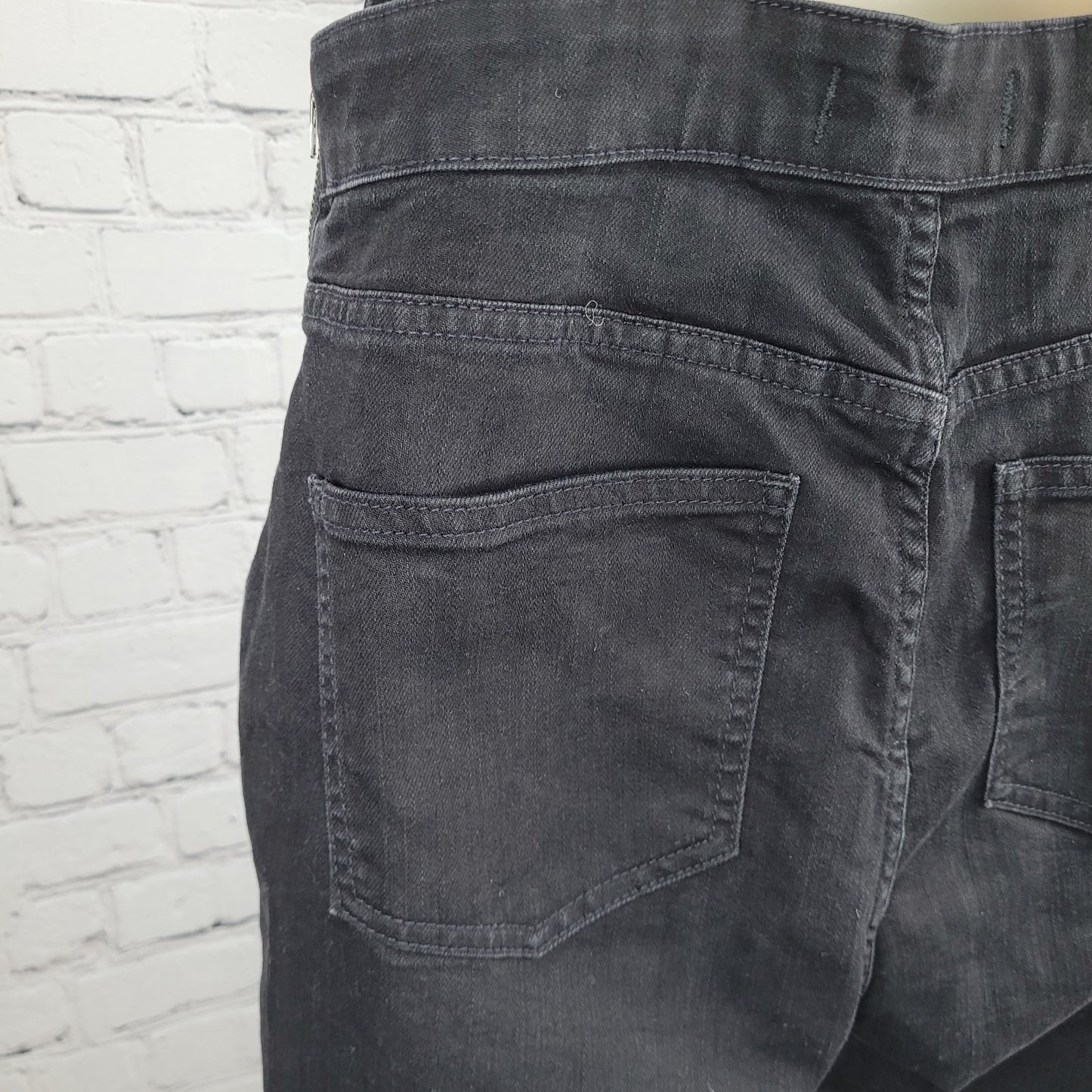 Madewell Black Denim Skinny Leg Adjustable Straps Overalls Jumper Size XS