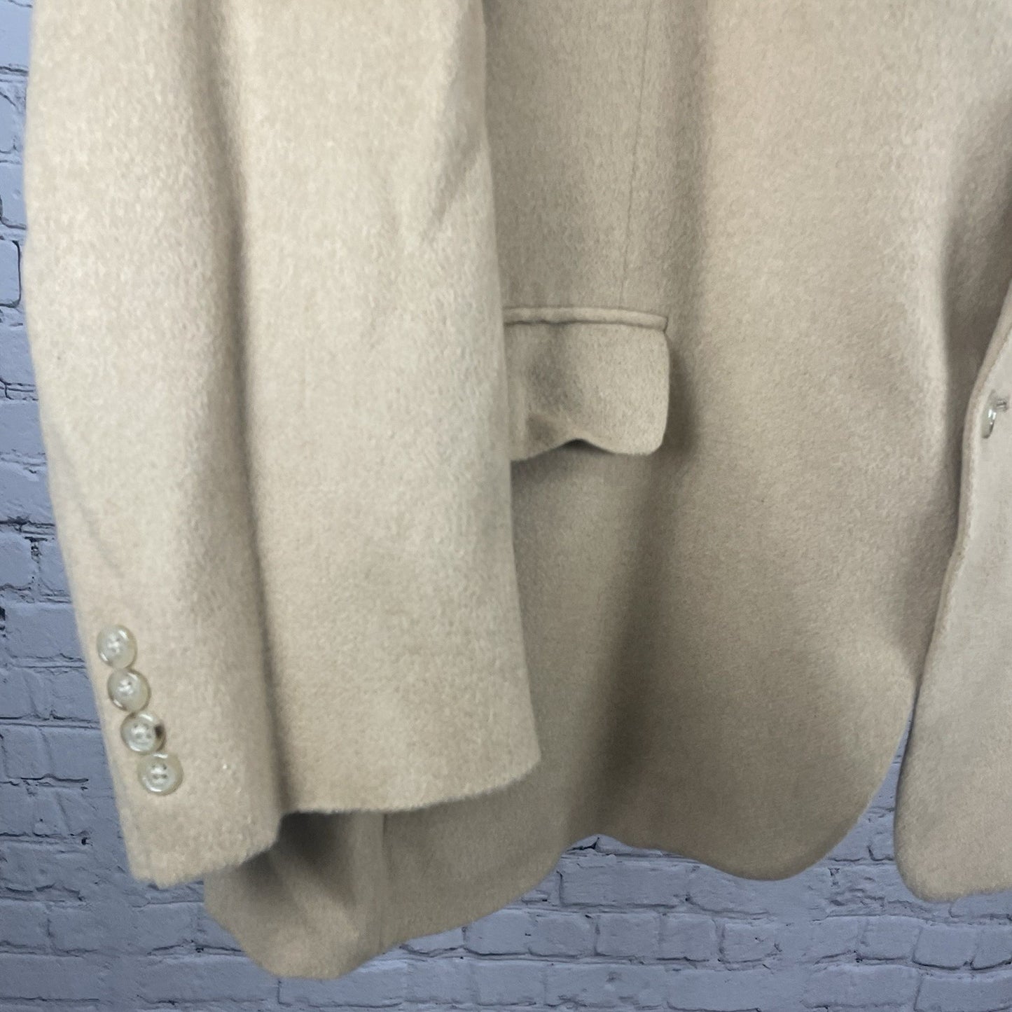 VTG Rochester Couture Tan 2 Button Vented Blazer Sport Coat USA Made Size 50L
