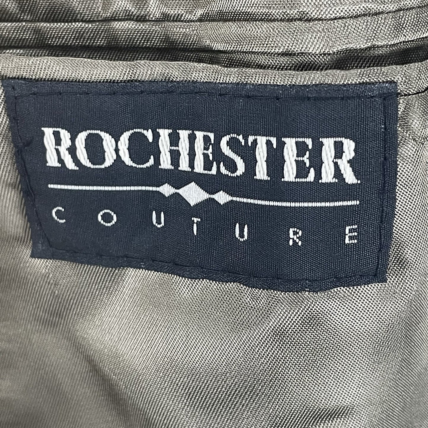 VTG Rochester Couture Tan 2 Button Vented Blazer Sport Coat USA Made Size 50L
