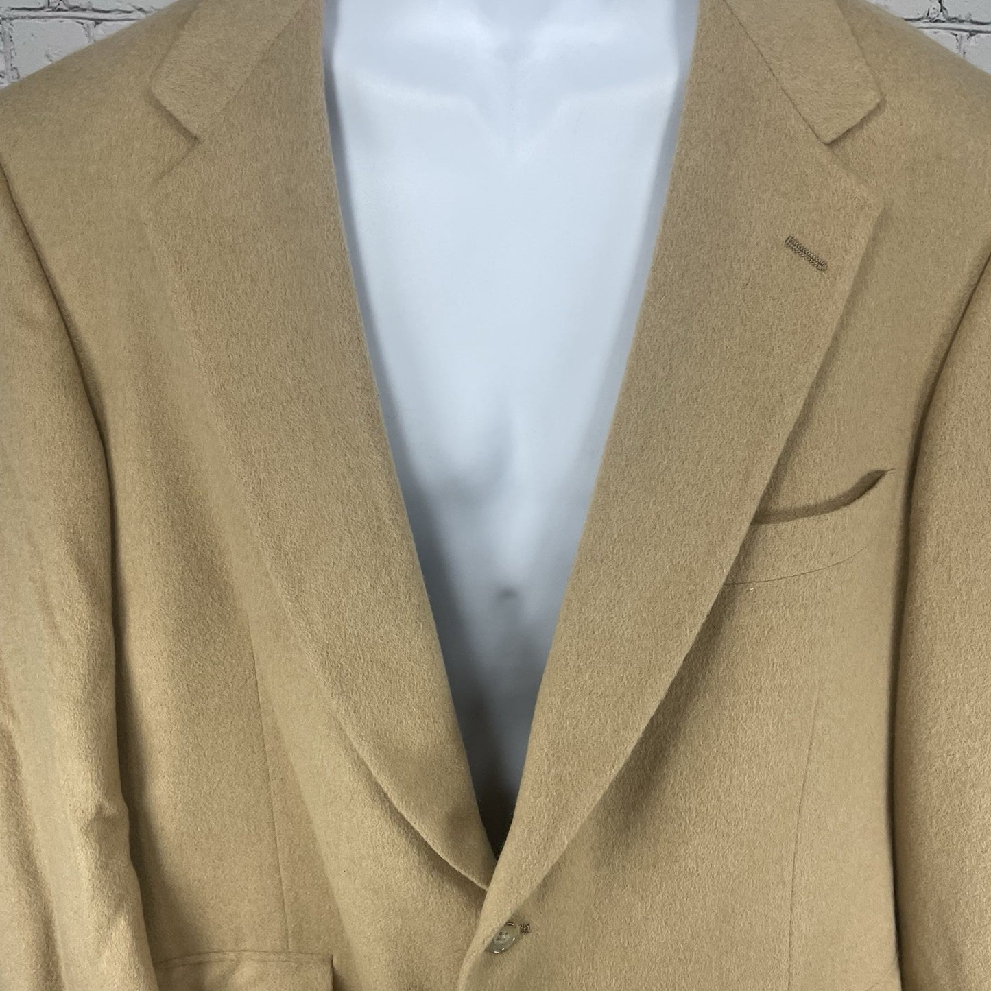 VTG Rochester Couture Tan 2 Button Vented Blazer Sport Coat USA Made Size 50L