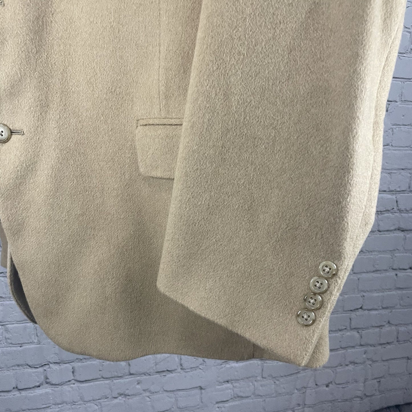 VTG Rochester Couture Tan 2 Button Vented Blazer Sport Coat USA Made Size 50L