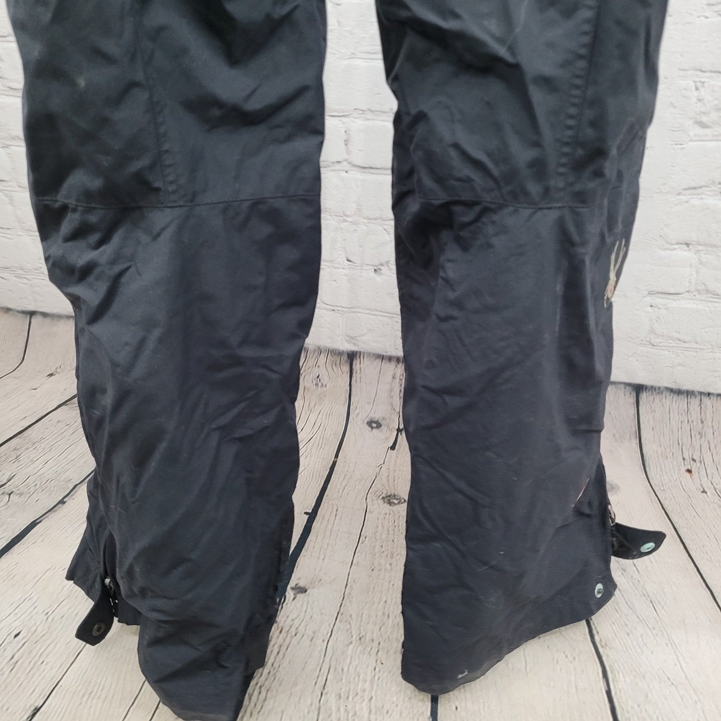 Spyder Black Adjustable Waist Snow Ski Bibs Pants Size Medium M (32x30)