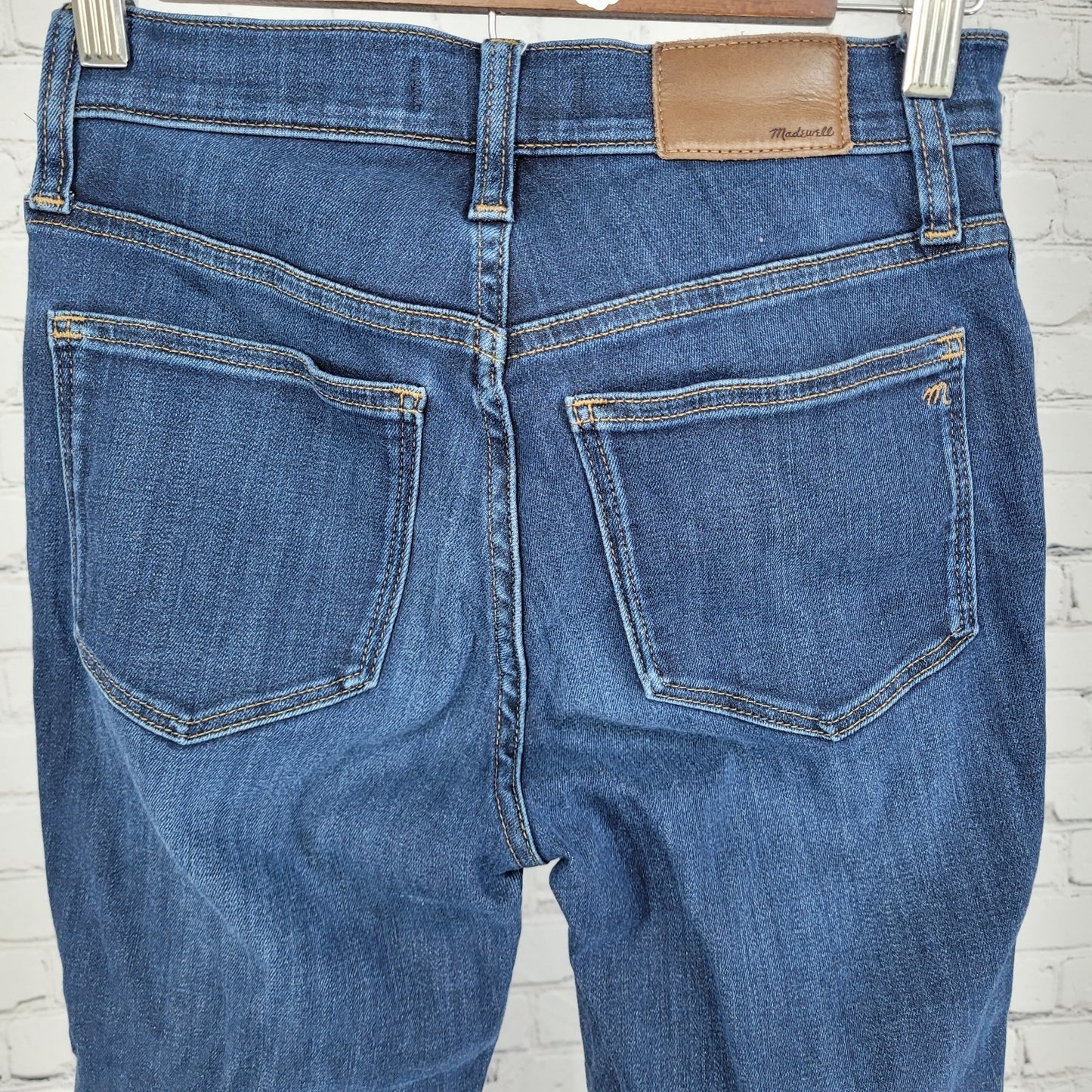 Madewell Blue Denim 10” High Rise Skinny Stretch Dark Wash Jeans Size 25 (25x26)