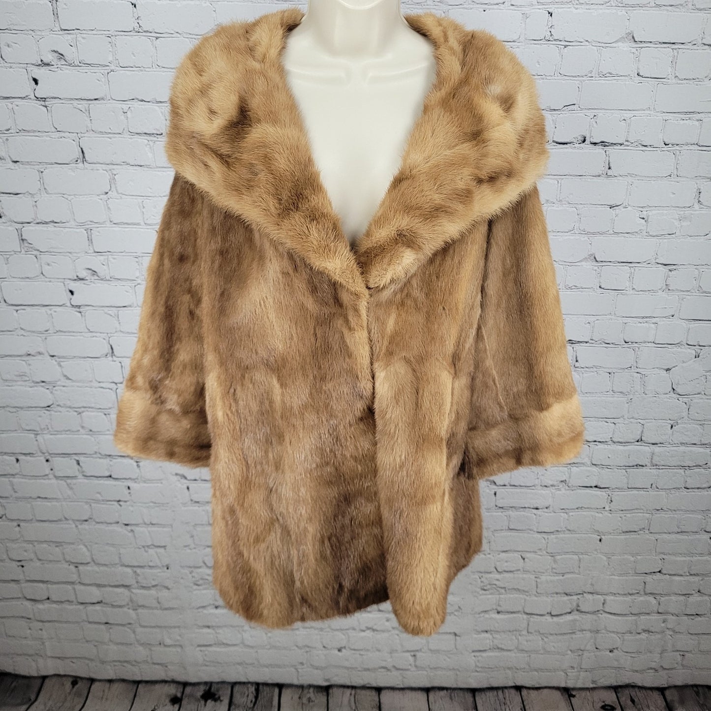 VTG Berkeley Furs The House Of Mink Burwood Brown Lined Overcoat Size Large L