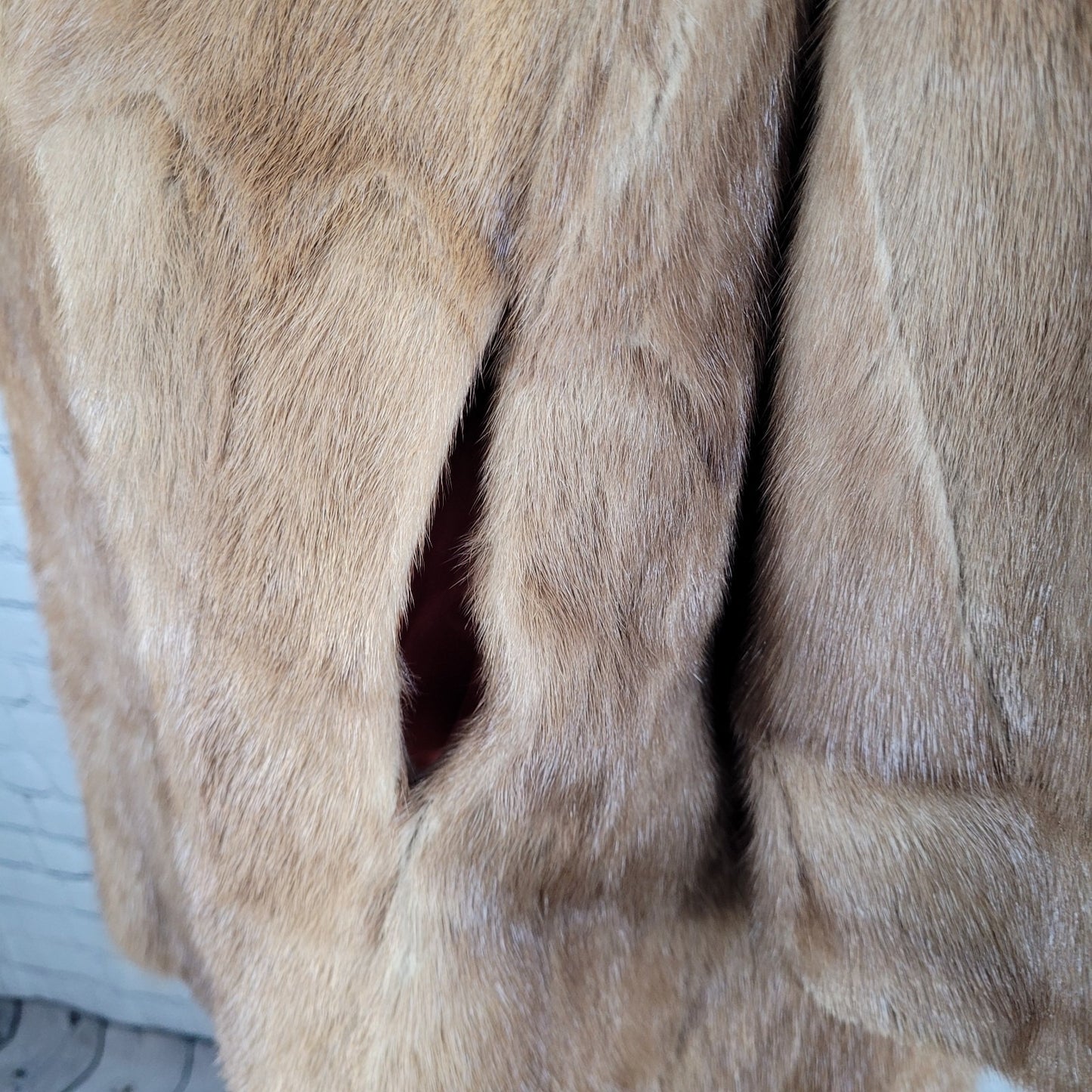 VTG Berkeley Furs The House Of Mink Burwood Brown Lined Overcoat Size Large L