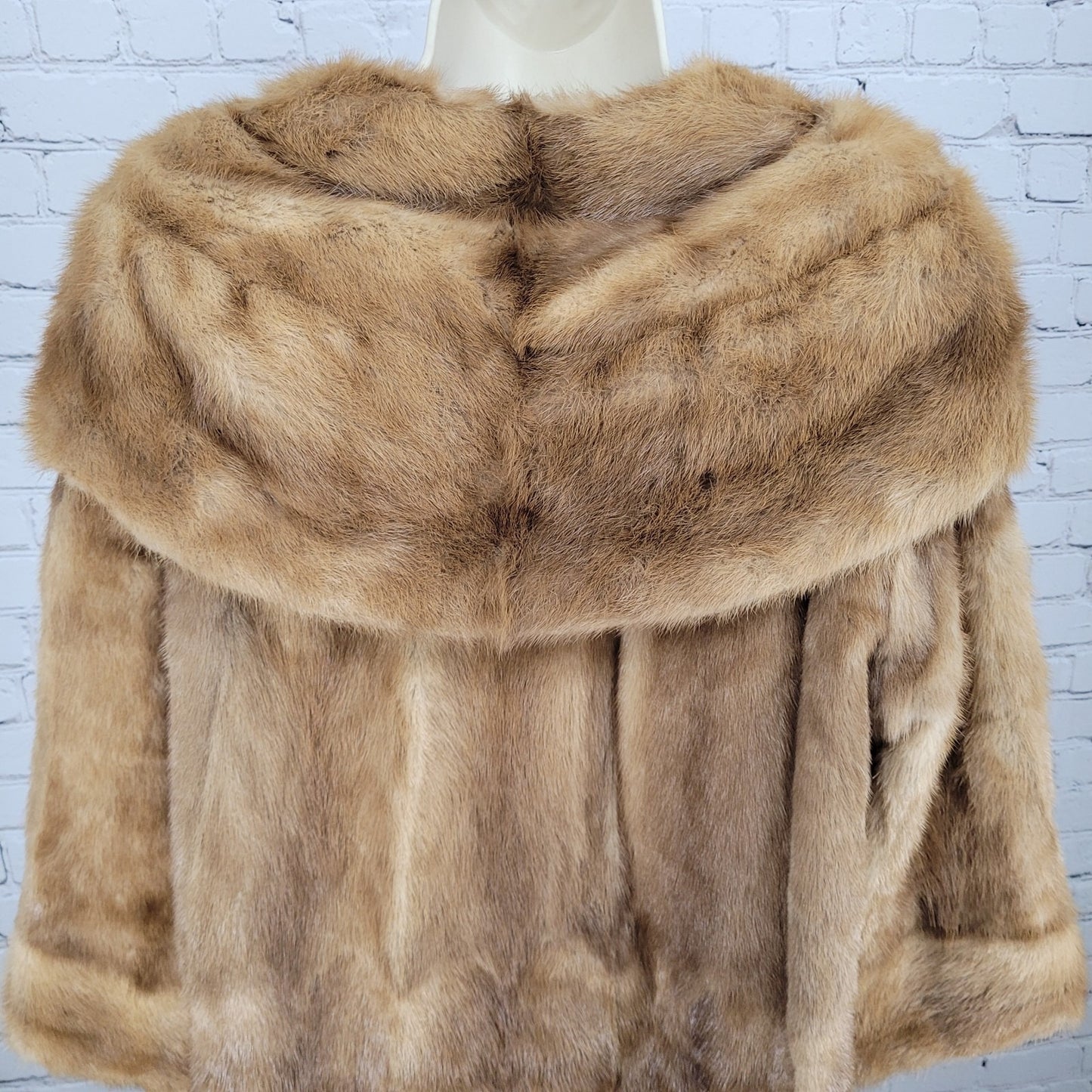 VTG Berkeley Furs The House Of Mink Burwood Brown Lined Overcoat Size Large L