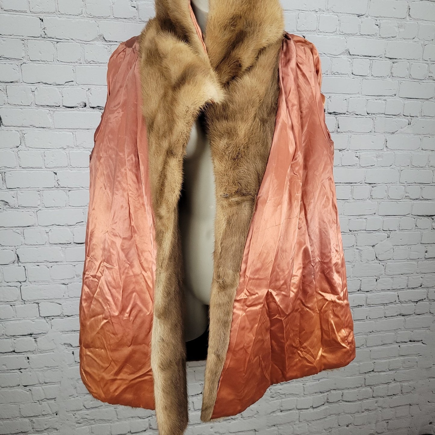 VTG Berkeley Furs The House Of Mink Burwood Brown Lined Overcoat Size Large L