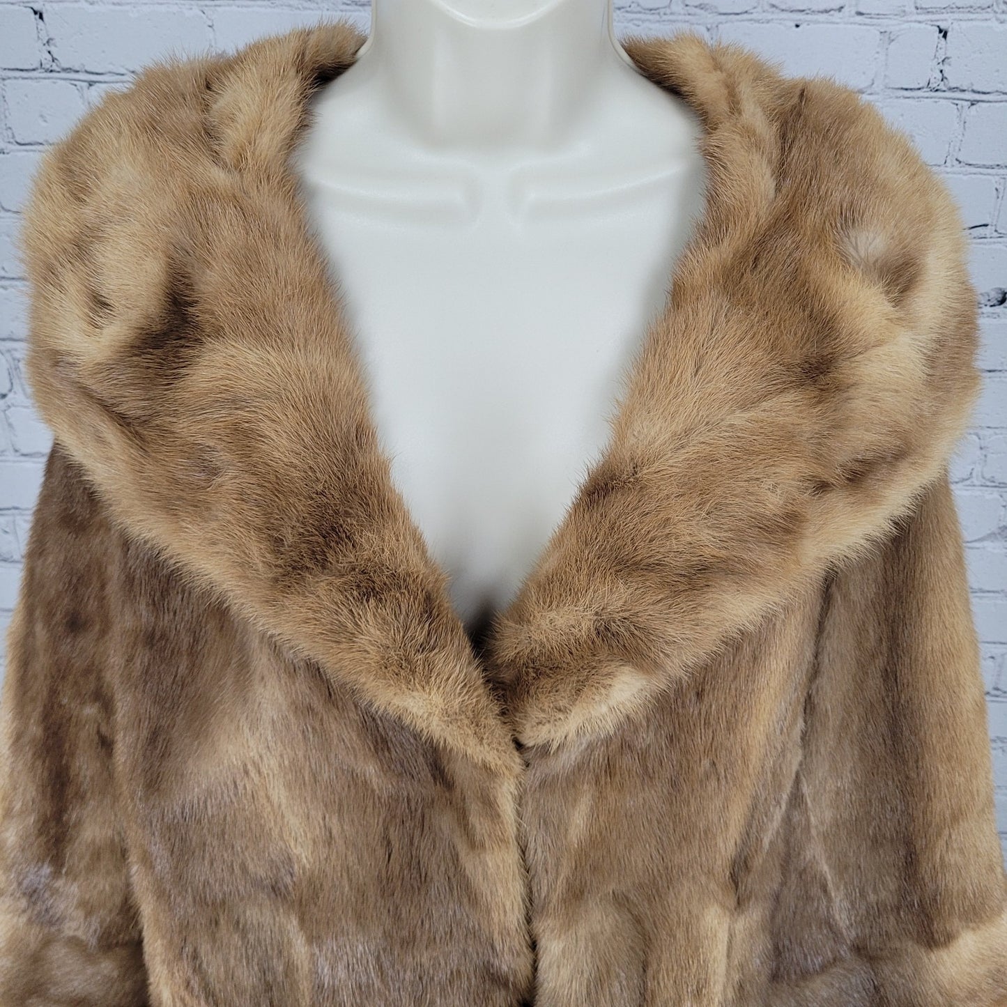VTG Berkeley Furs The House Of Mink Burwood Brown Lined Overcoat Size Large L