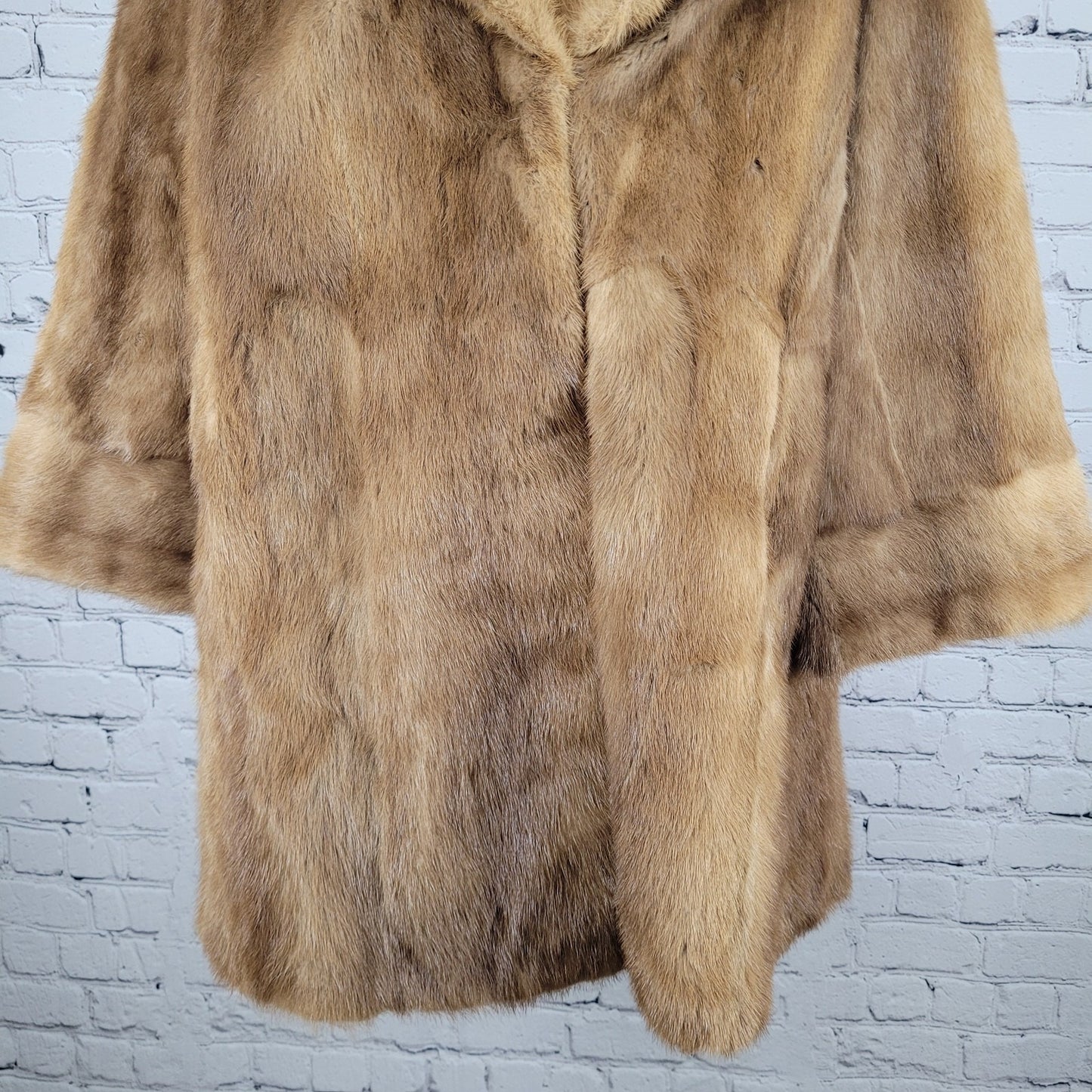 VTG Berkeley Furs The House Of Mink Burwood Brown Lined Overcoat Size Large L