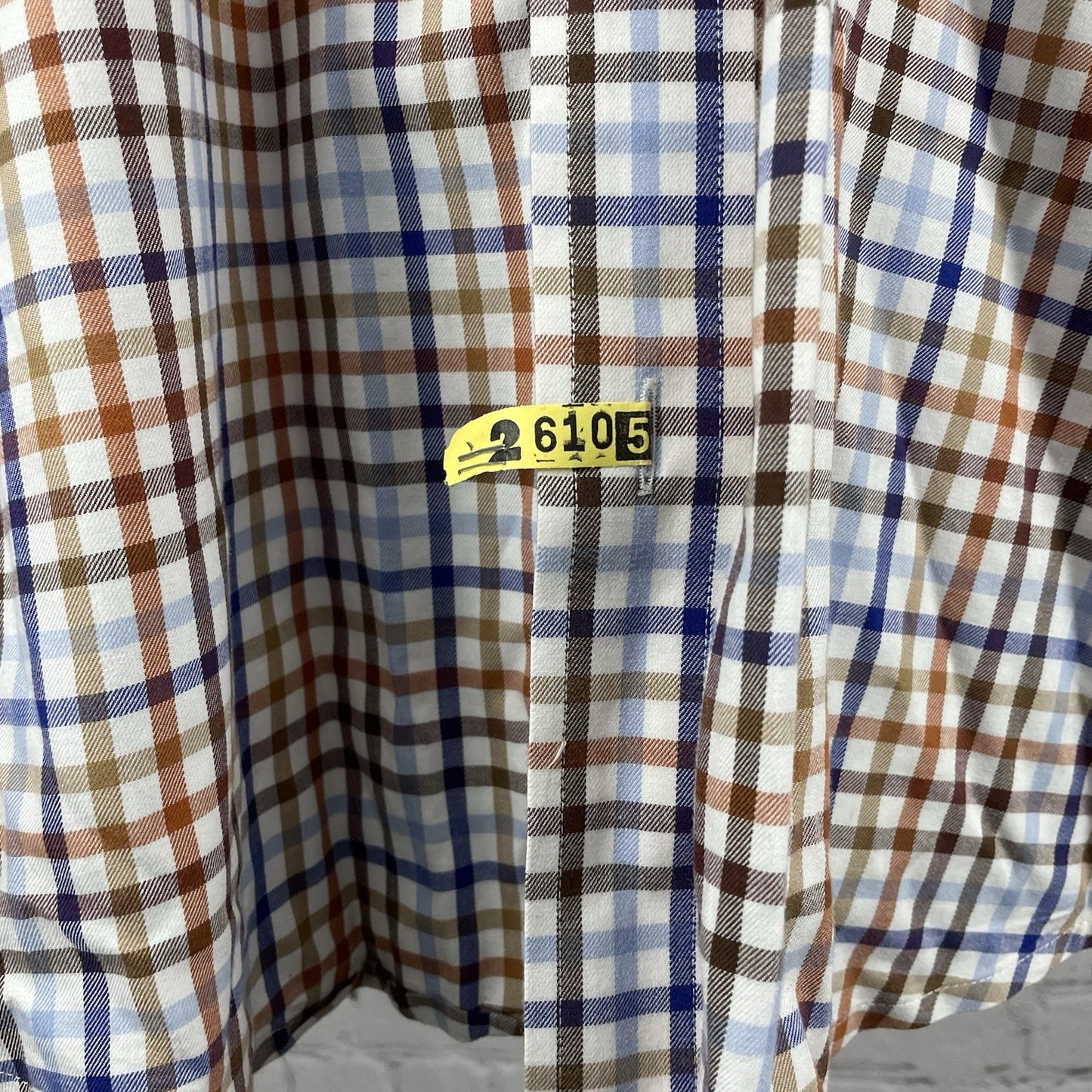Orvis Multicolor Check Cotton Long Sleeve Button Up Lightweight Shirt Size XL
