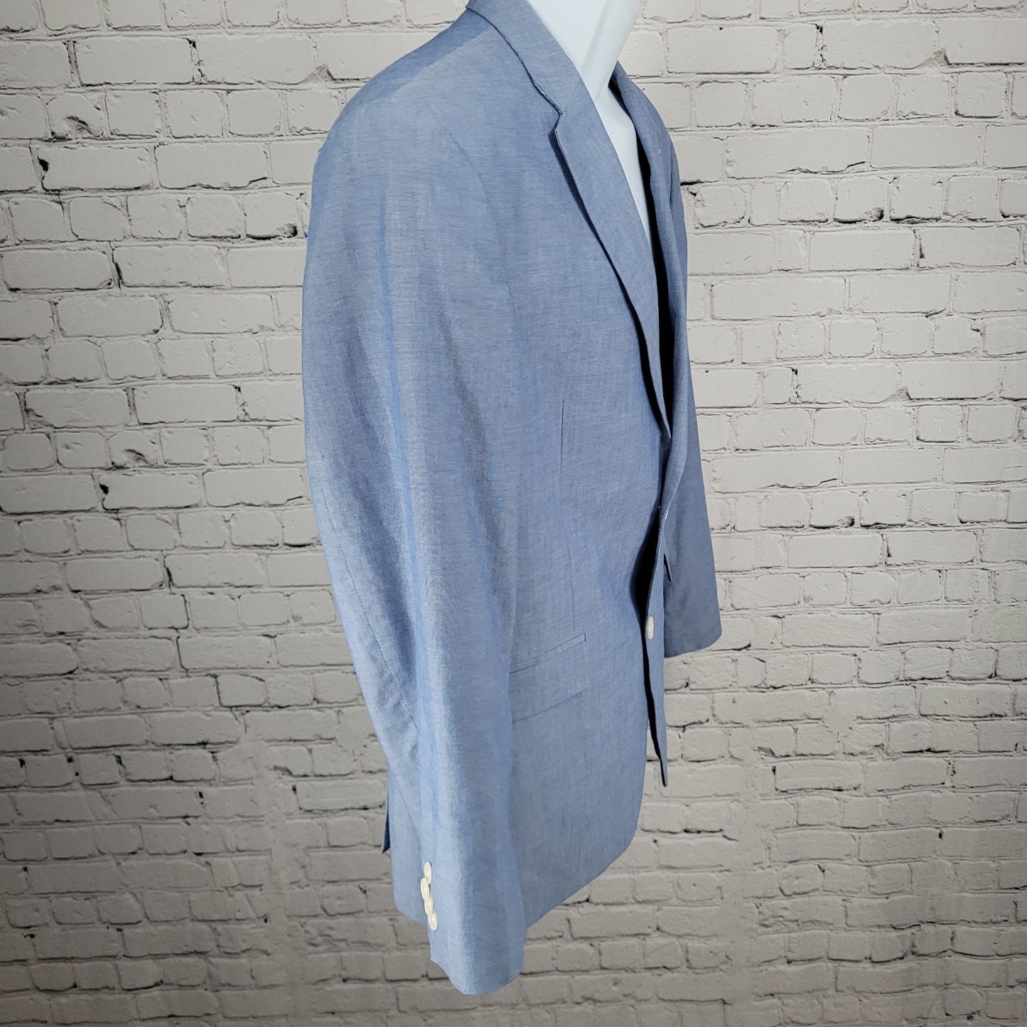 Tommy Hilfiger Blue 100% Cotton 2 Button Vented Notch Blazer Sport Coat Size 38S