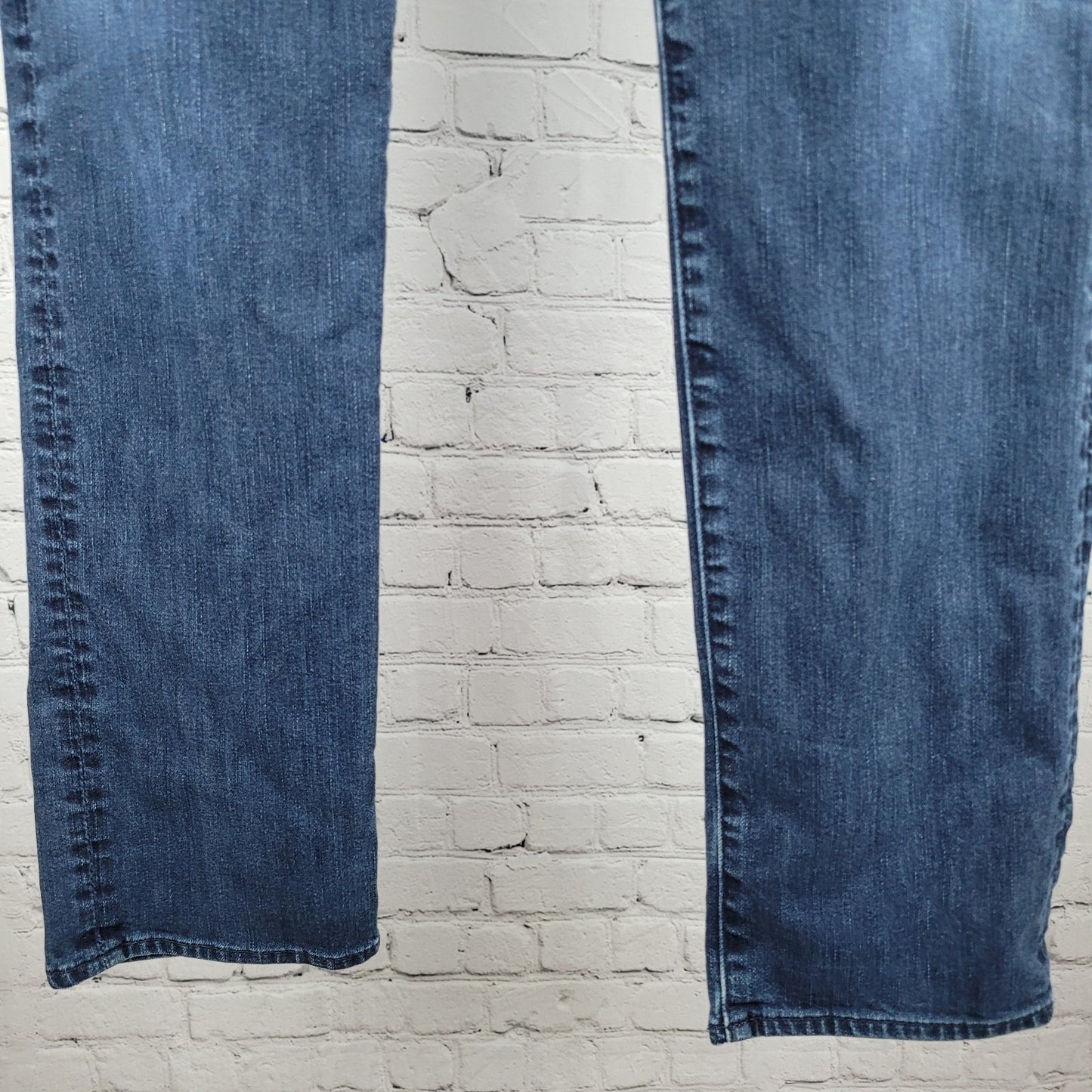 7 For All Mankind Blue Denim The Straight Luxe Performance Jeans Size 33 (33x33)