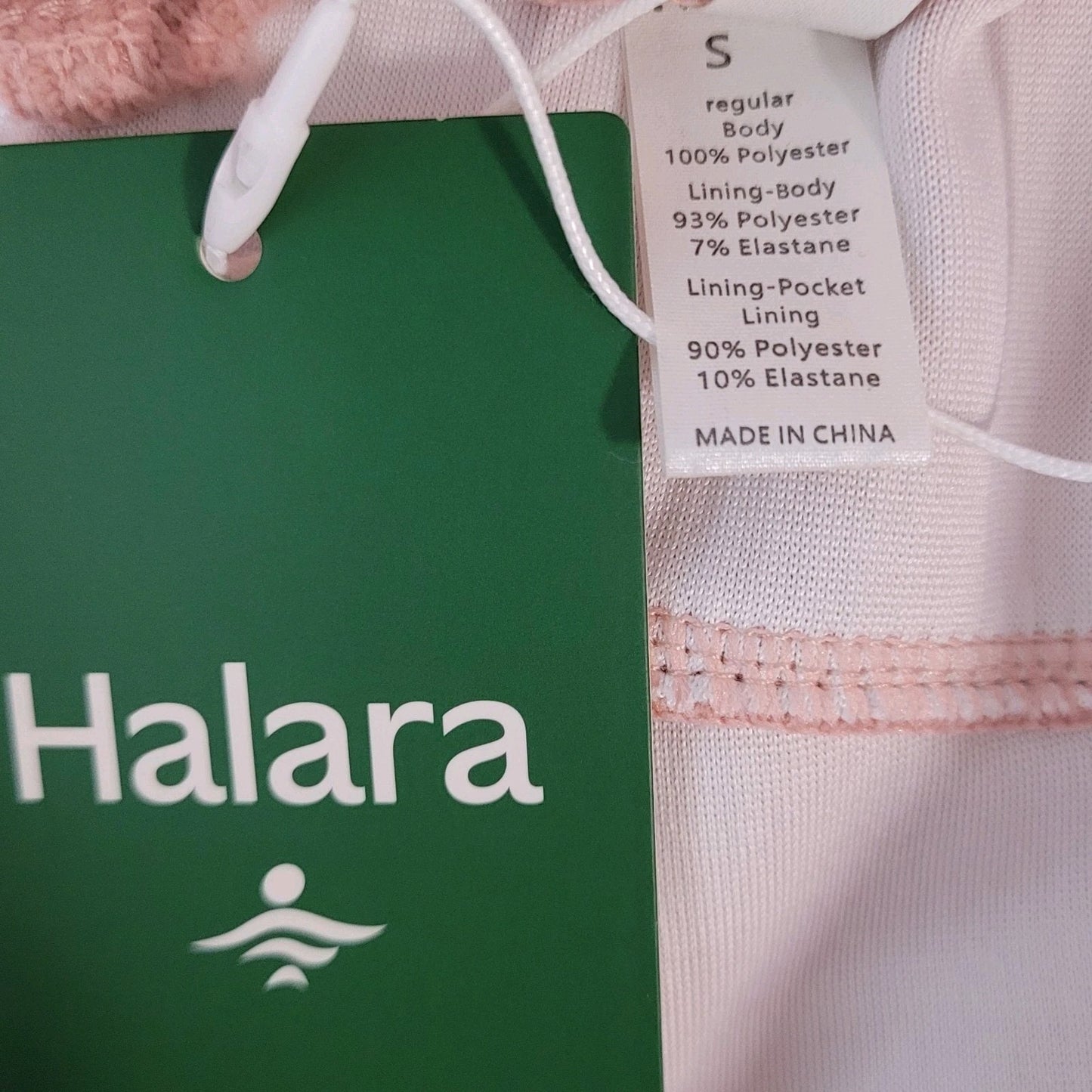 NWT Halara Pink Ribbed Soft Elastic Waist High Rise Pants Size Small S (26x28)
