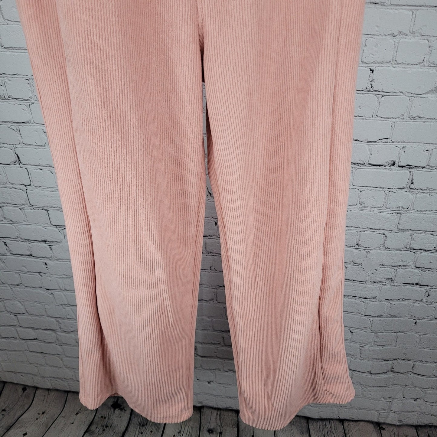 NWT Halara Pink Ribbed Soft Elastic Waist High Rise Pants Size Small S (26x28)