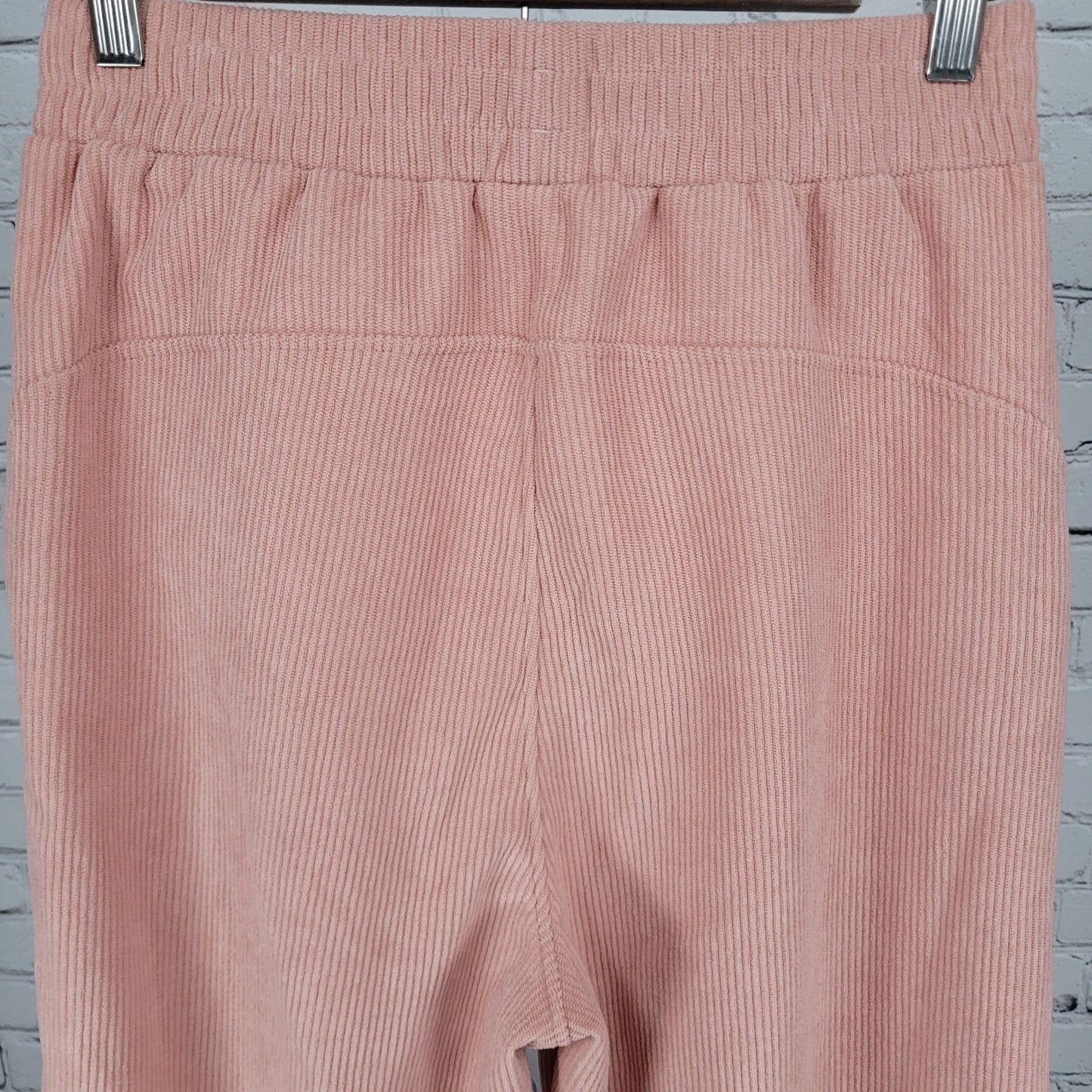 NWT Halara Pink Ribbed Soft Elastic Waist High Rise Pants Size Small S (26x28)