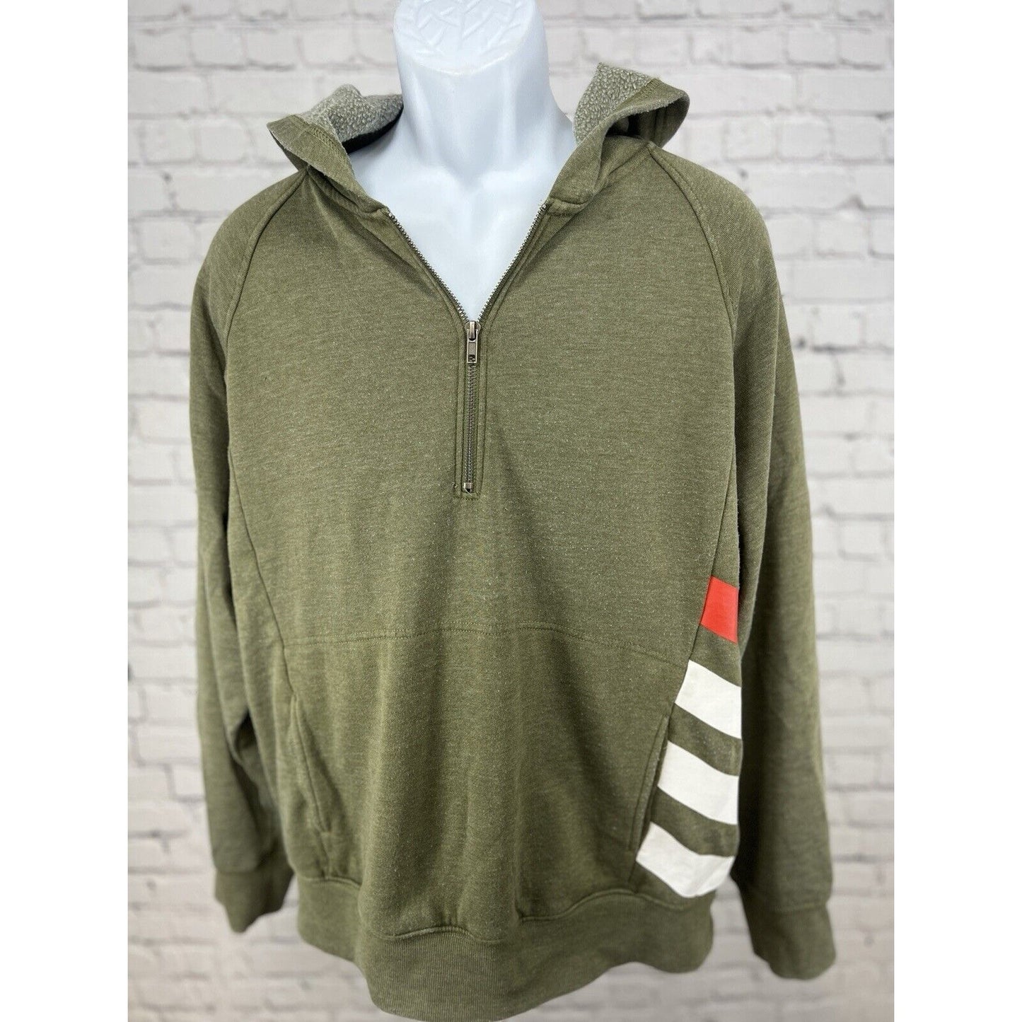 Peloton Green 1/2 Zip Pullover Soft Hoodie Bike Cycling Pockets Unisex Size XL