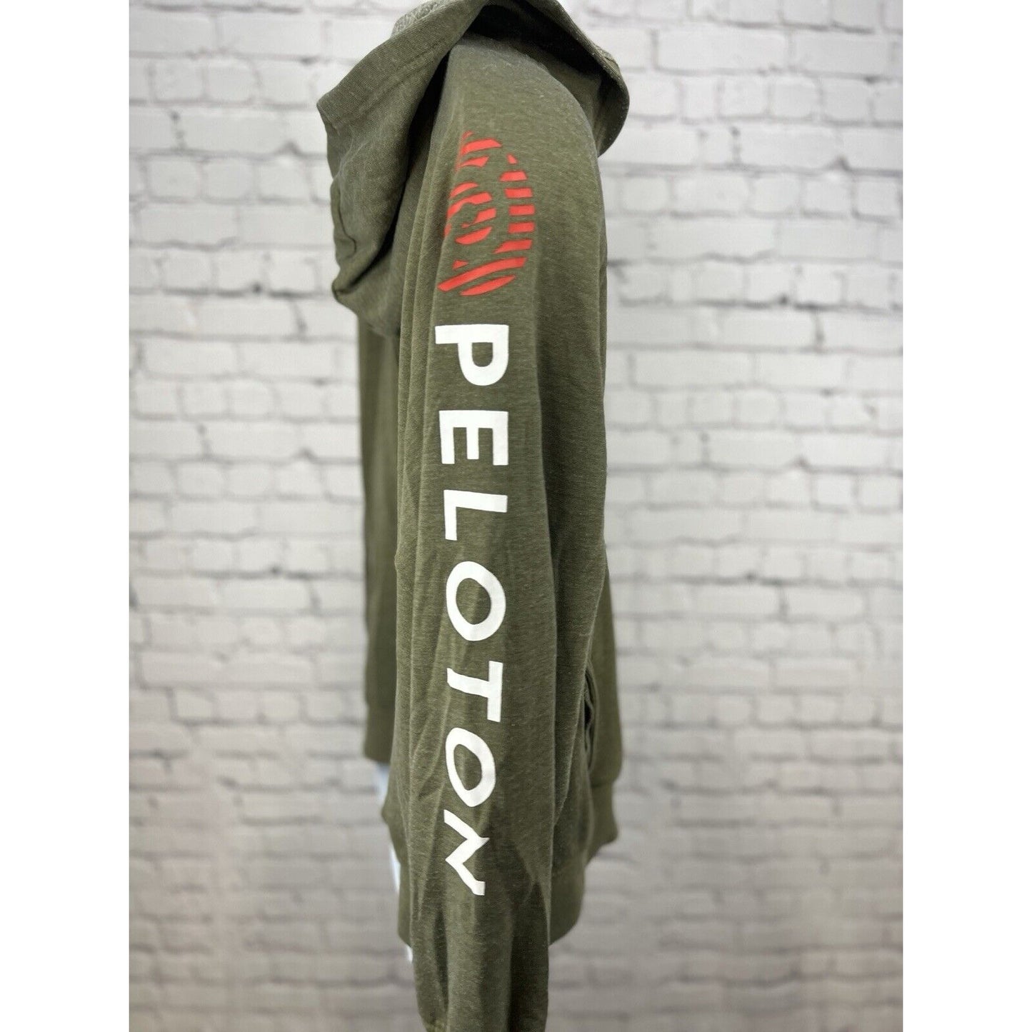 Peloton Green 1/2 Zip Pullover Soft Hoodie Bike Cycling Pockets Unisex Size XL