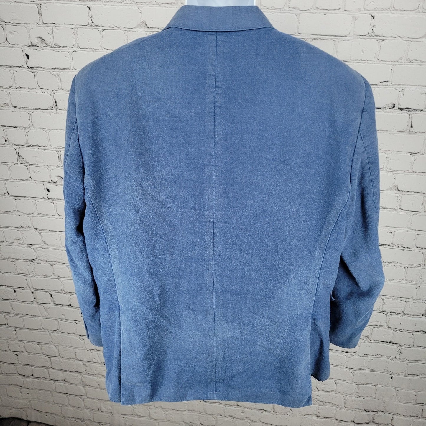 VTG Hart Schaffner Marx Blue 2 Button Vented Blazer Sport Coat USA Made Size 46R
