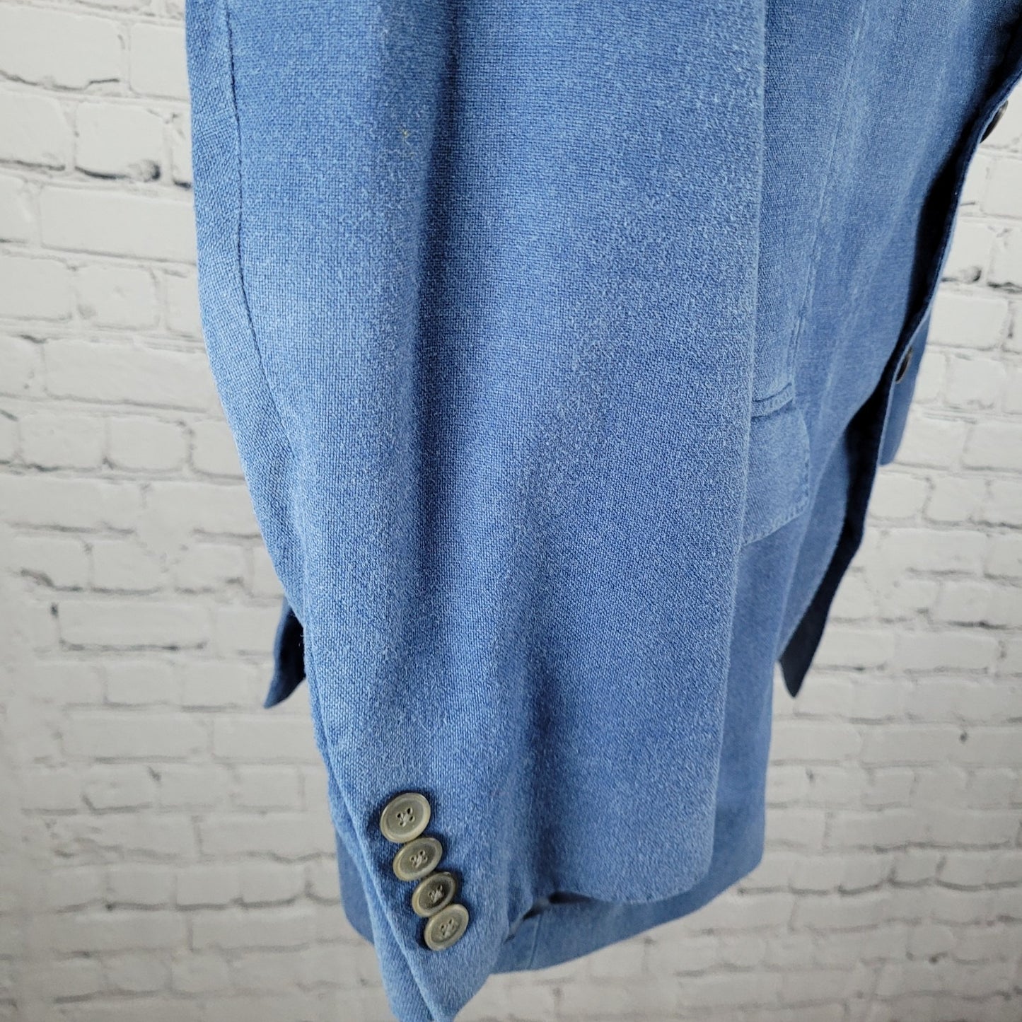 VTG Hart Schaffner Marx Blue 2 Button Vented Blazer Sport Coat USA Made Size 46R