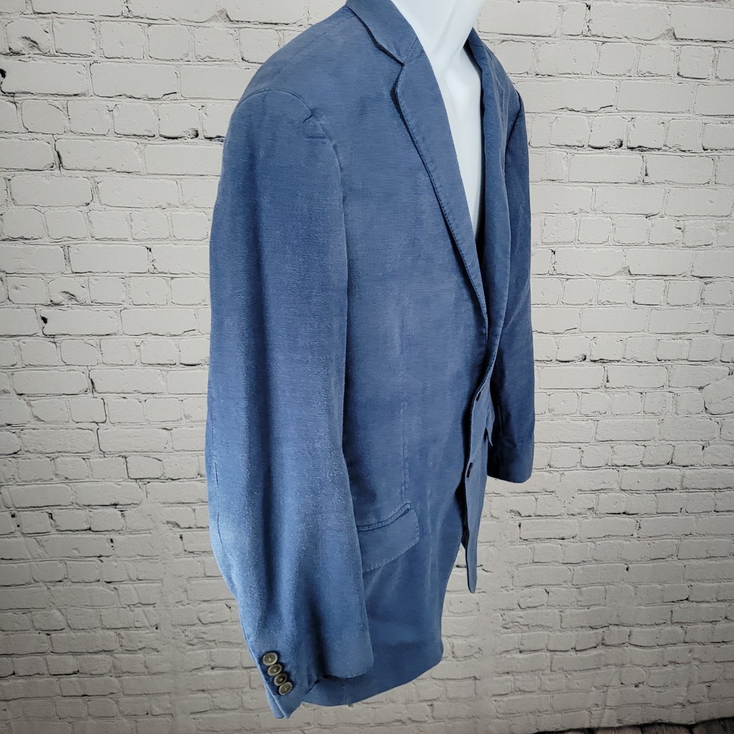 VTG Hart Schaffner Marx Blue 2 Button Vented Blazer Sport Coat USA Made Size 46R