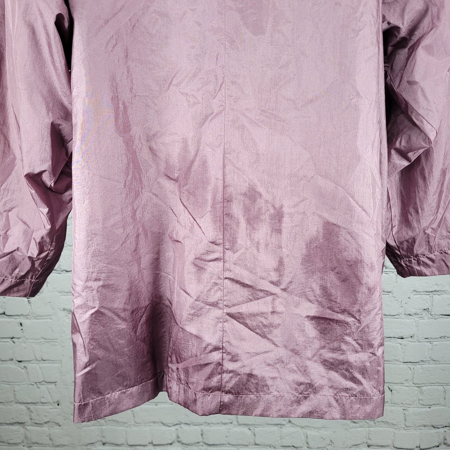 VTG Haband! Purple Sheen Nylon Full Zip Lined Lightweight Windbreaker Jacket 2X