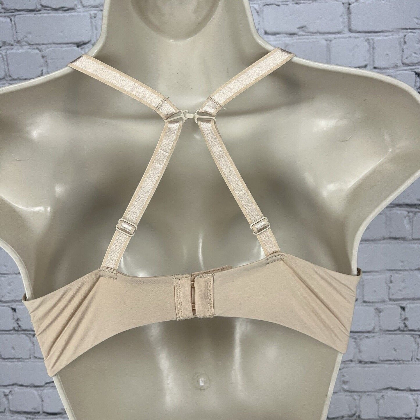 Auden The Bliss Beige Nude Bra Lightly Lined Wirefree Seamless Convertible 34D