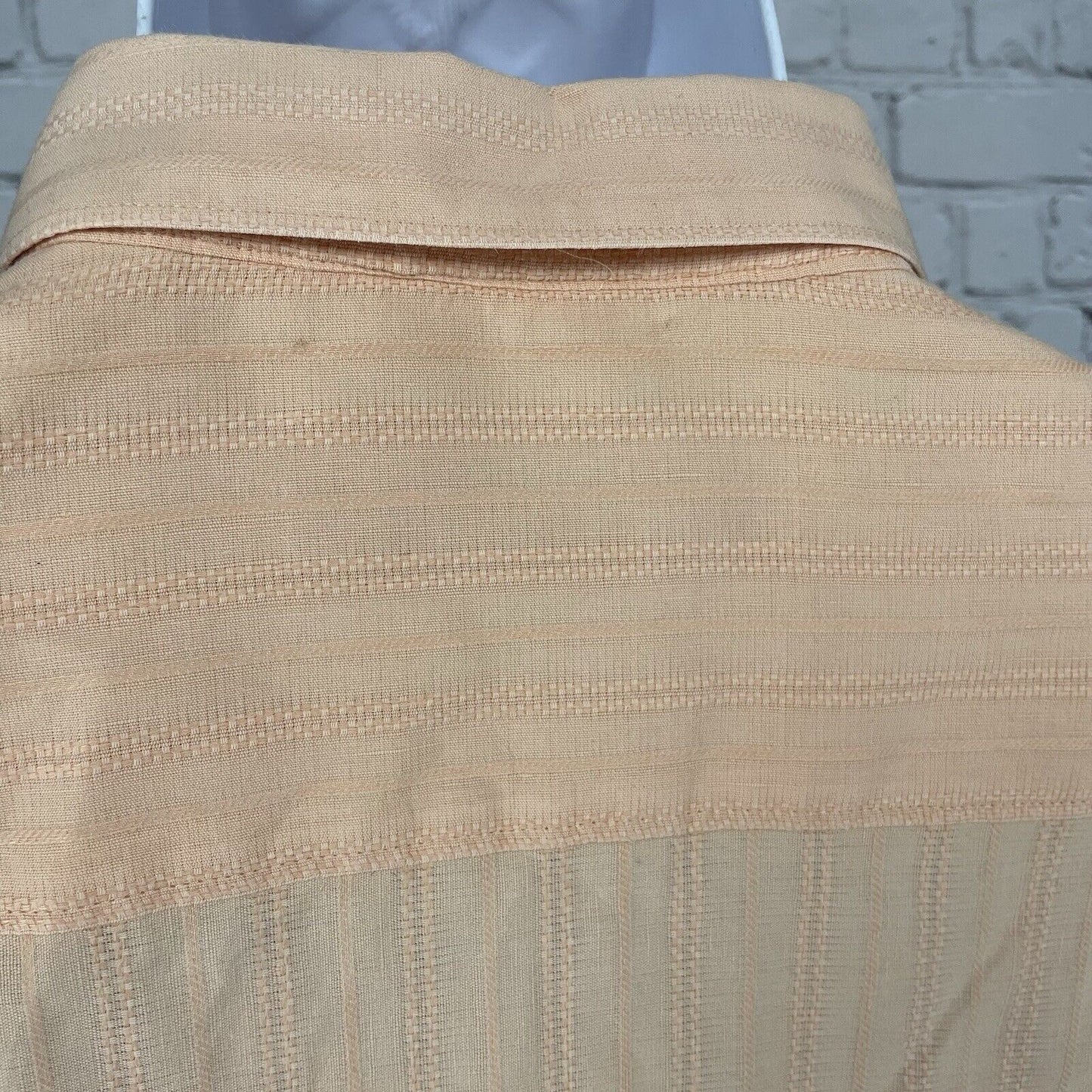 Tommy Bahama Peach Orange Linen Cotton Lightweight Button Up Shirt Size Large L