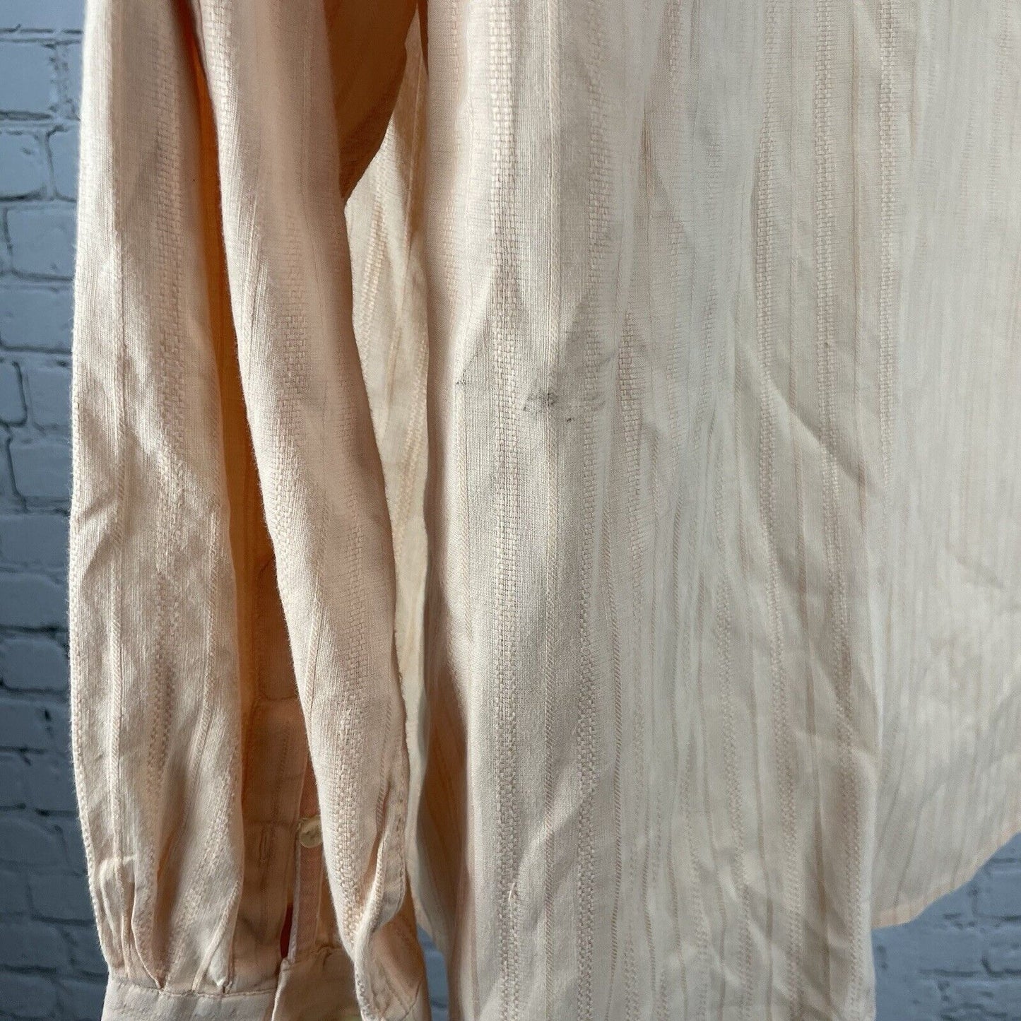 Tommy Bahama Peach Orange Linen Cotton Lightweight Button Up Shirt Size Large L