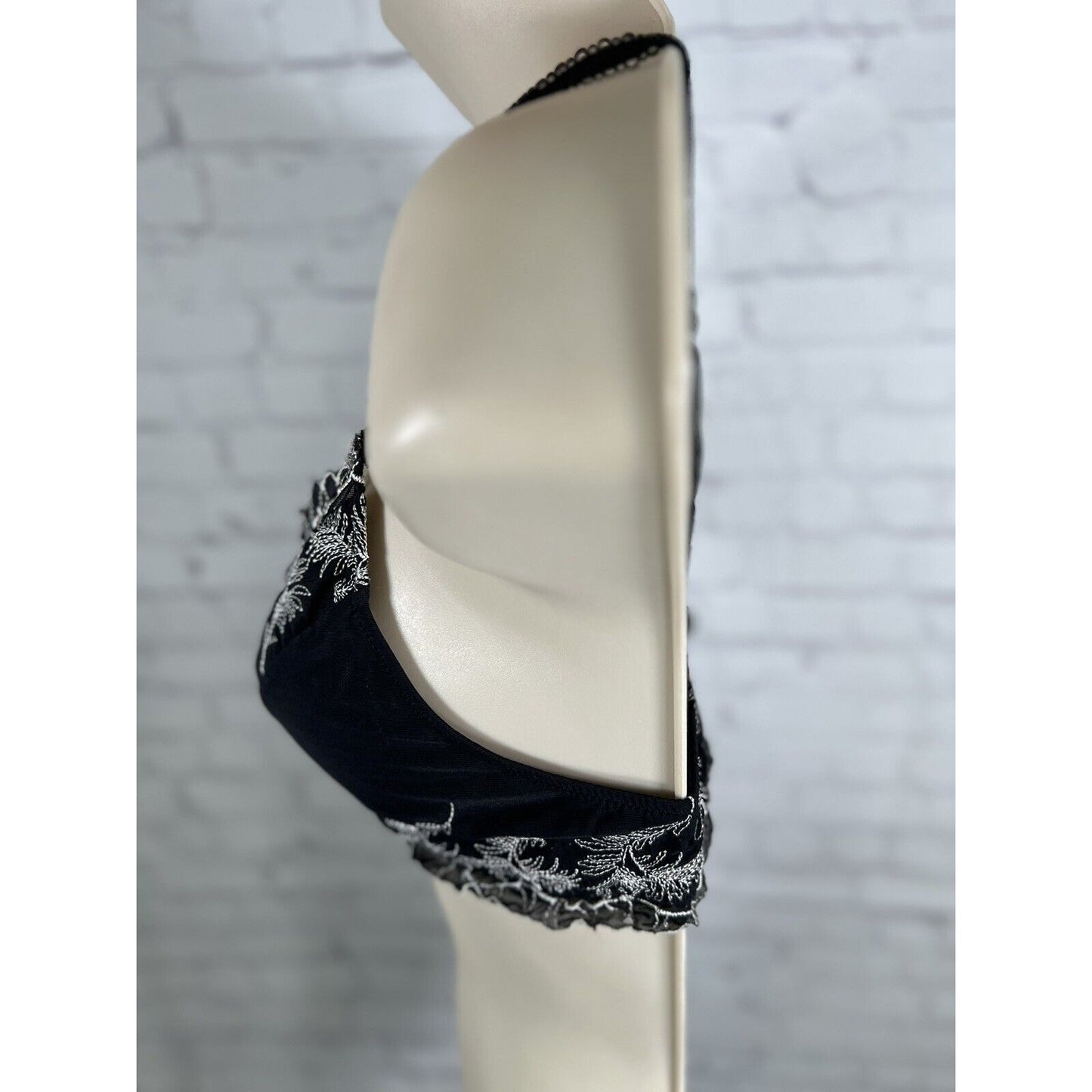 Urban Outfitters Out From Under Black White Embroidered Unlined Bralette Medium
