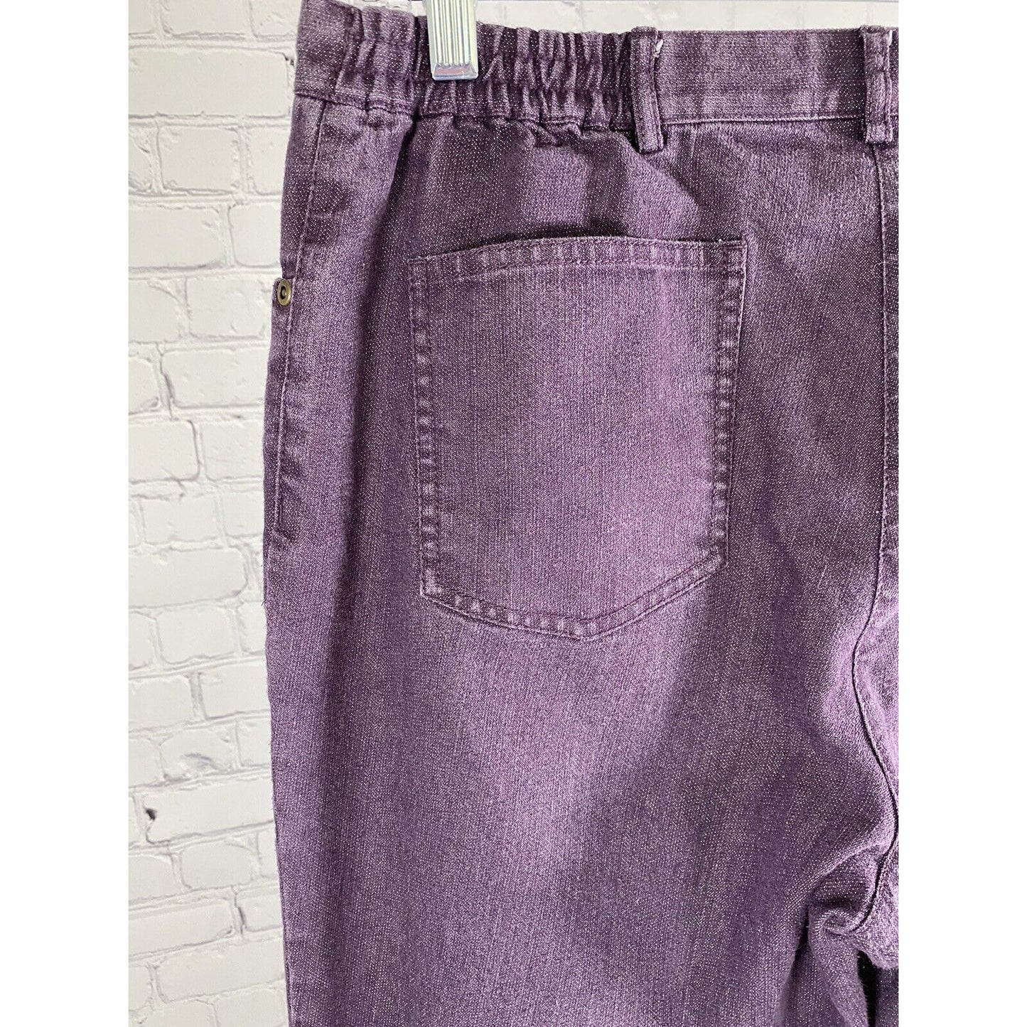 Ruby Rd Purple Sparkle Glittery Straight Leg Denim Jeans Womens 10 W29” I29”