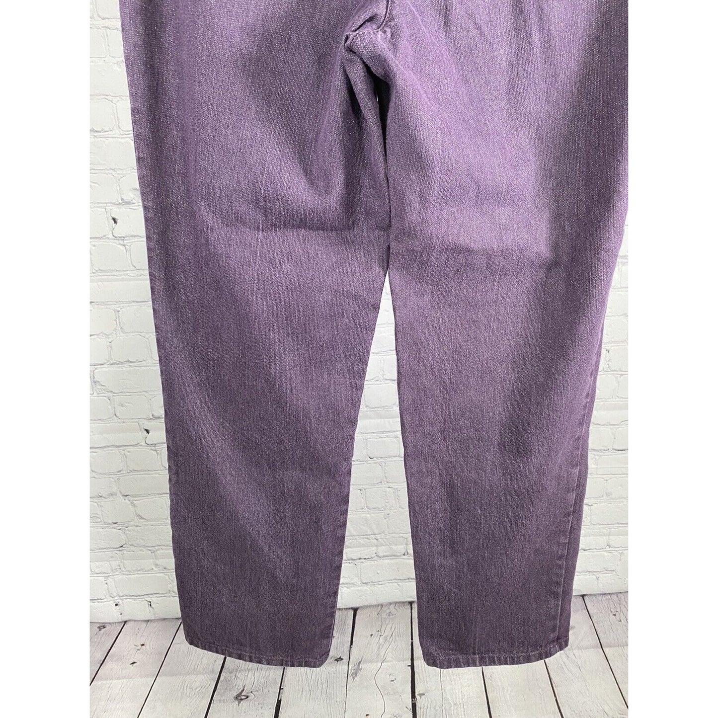 Ruby Rd Purple Sparkle Glittery Straight Leg Denim Jeans Womens 10 W29” I29”