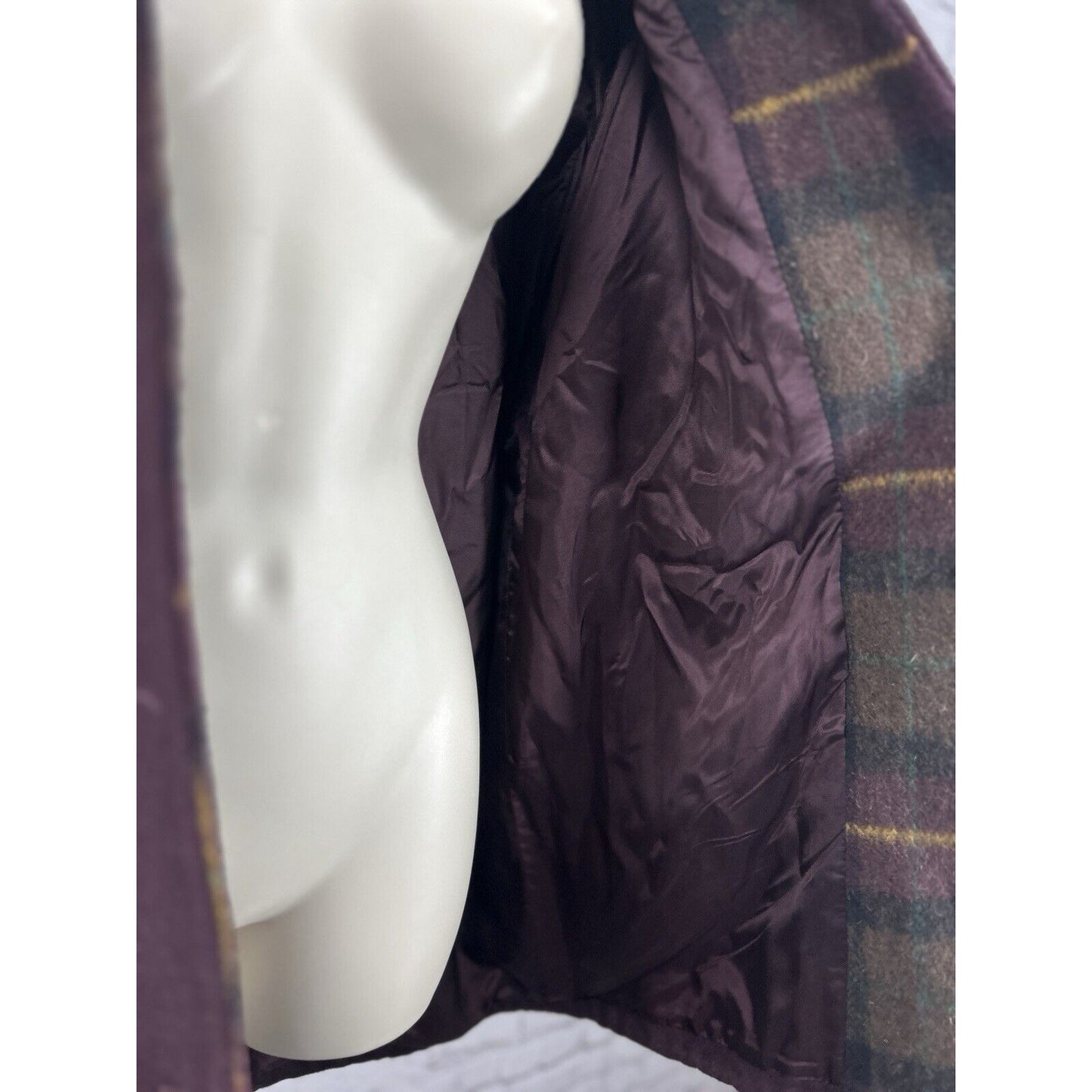 VTG Jofeld Dark Purple USA Made Long Sleeve Hooded Button Up Coat Size Medium M