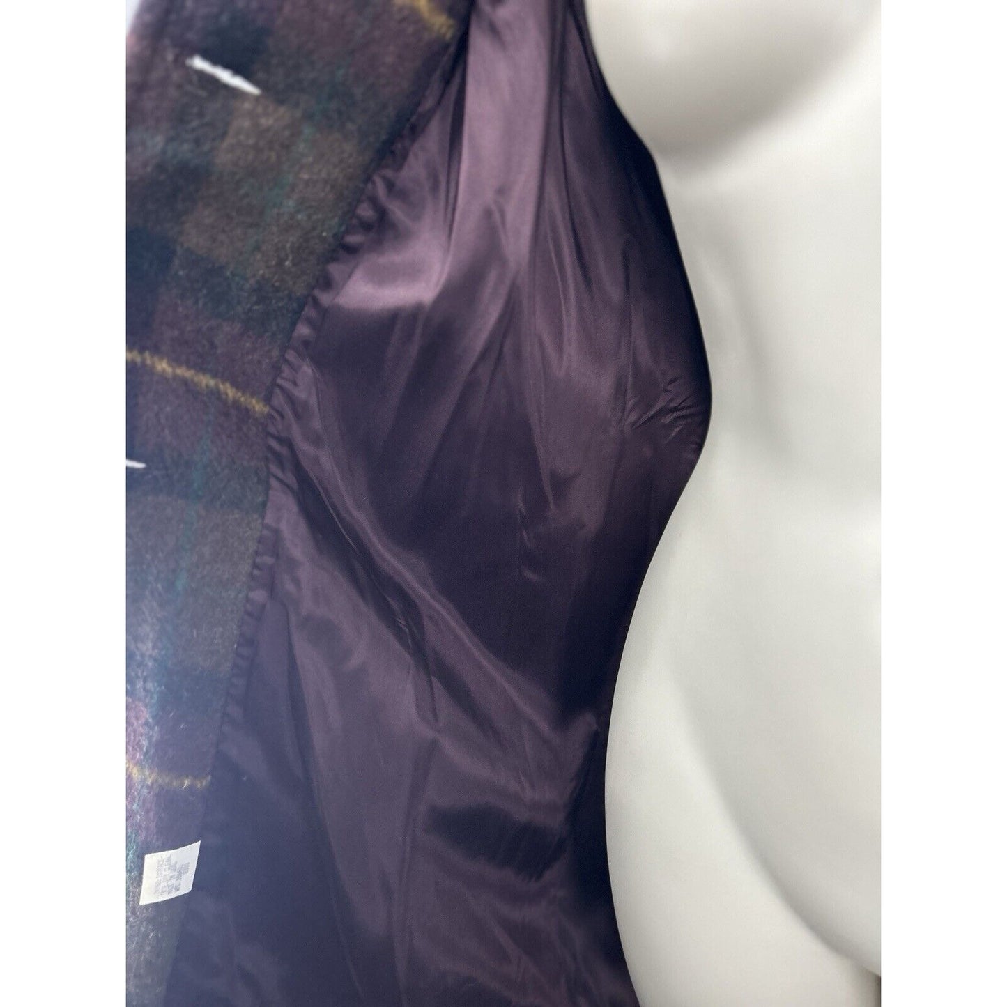 VTG Jofeld Dark Purple USA Made Long Sleeve Hooded Button Up Coat Size Medium M