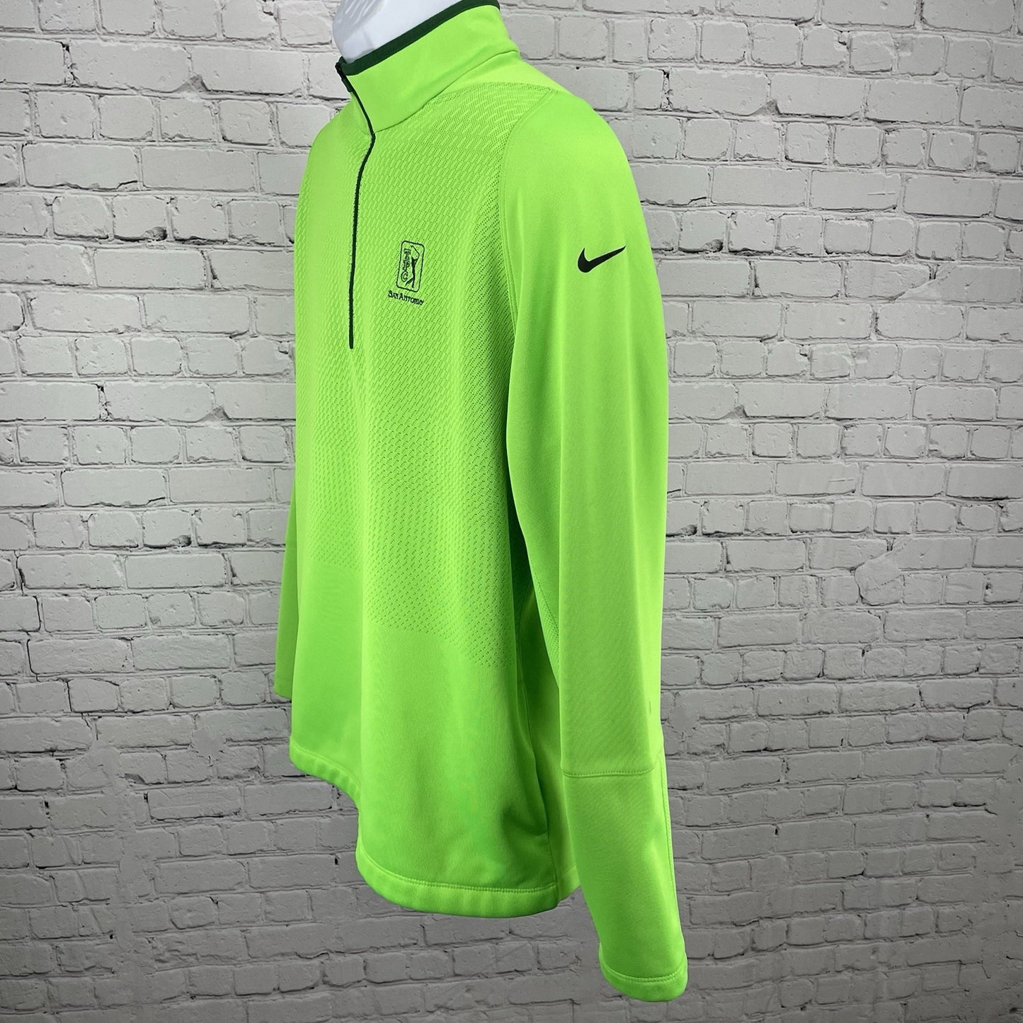 Nike Golf TPC San Antonio Long Sleeve Zipped Pullover Pockets Size Large L
