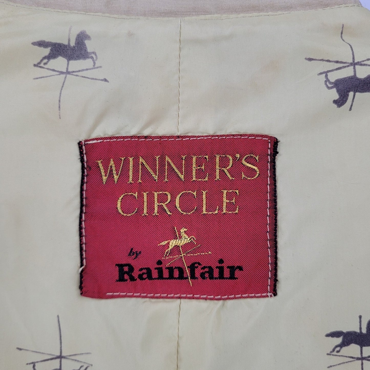 Winners Circle By Rainfair Tan Buttoned Lined Lightweight Trench Coat Size 42R