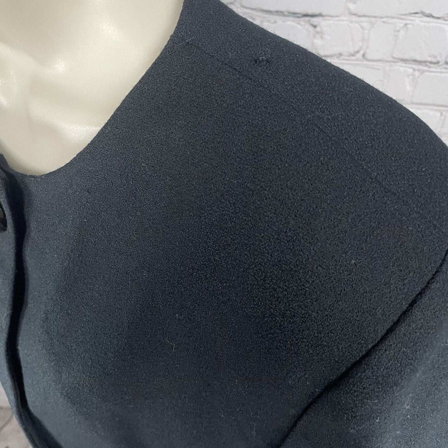 Christian Dior Black Wool The Suit Blazer Coat 4 Button USA Made Lined Size 14
