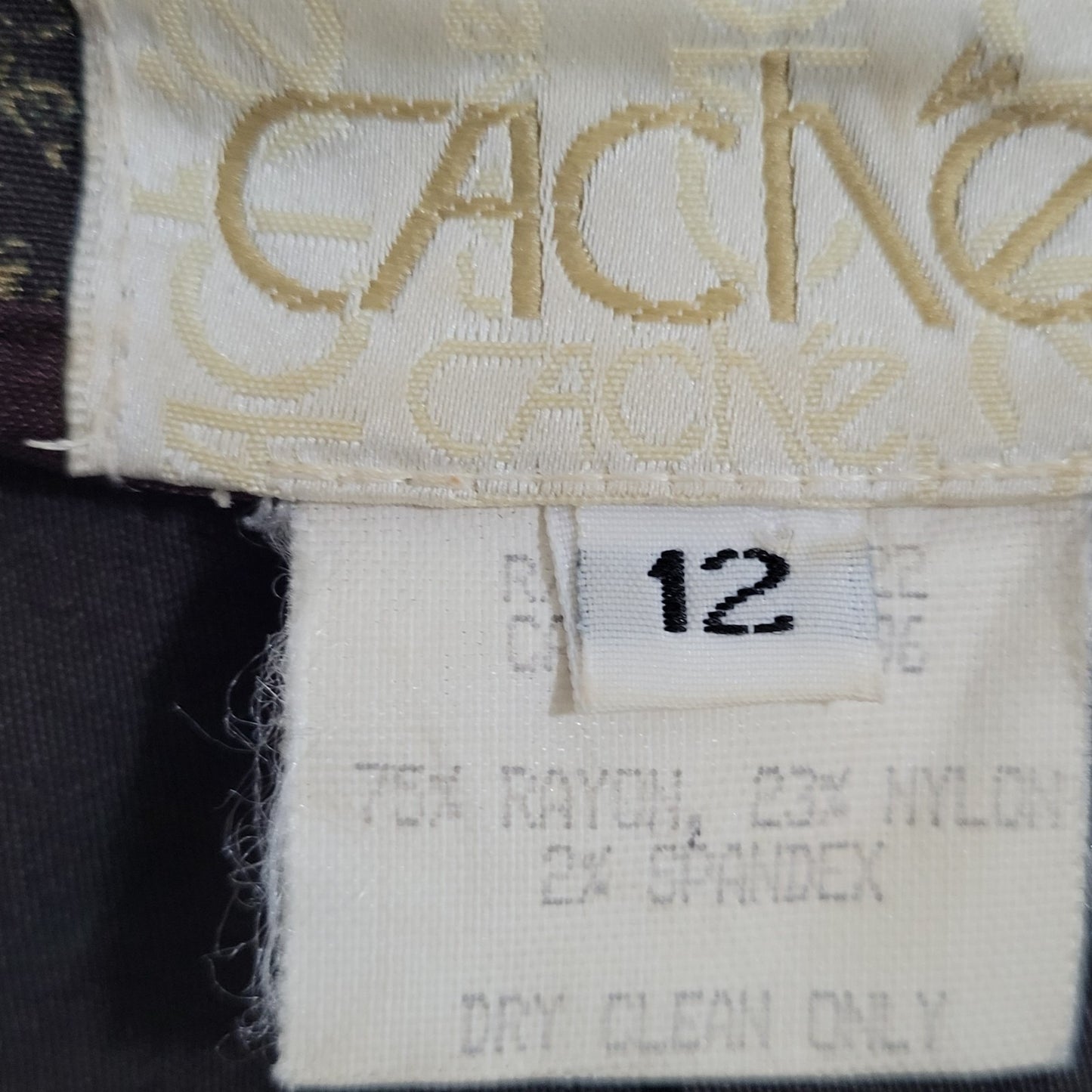 VTG Cache Brown Snakeskin Stretch High Rise Pants USA Made Size 12 (28x31)