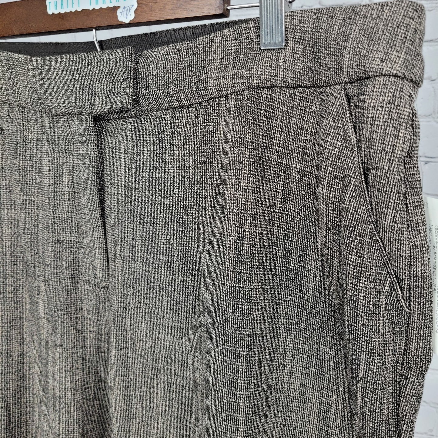 NWT Investments Brown Slimming Secret Support Straight Pants Size 14S (36x25.5)