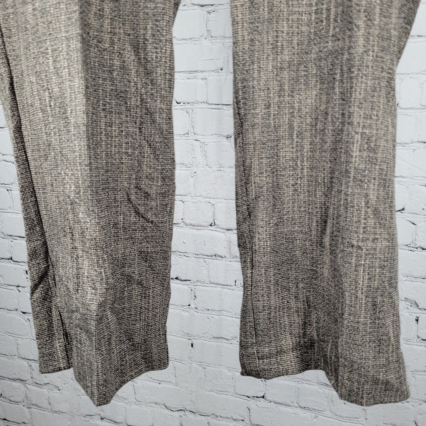 NWT Investments Brown Slimming Secret Support Straight Pants Size 14S (36x25.5)
