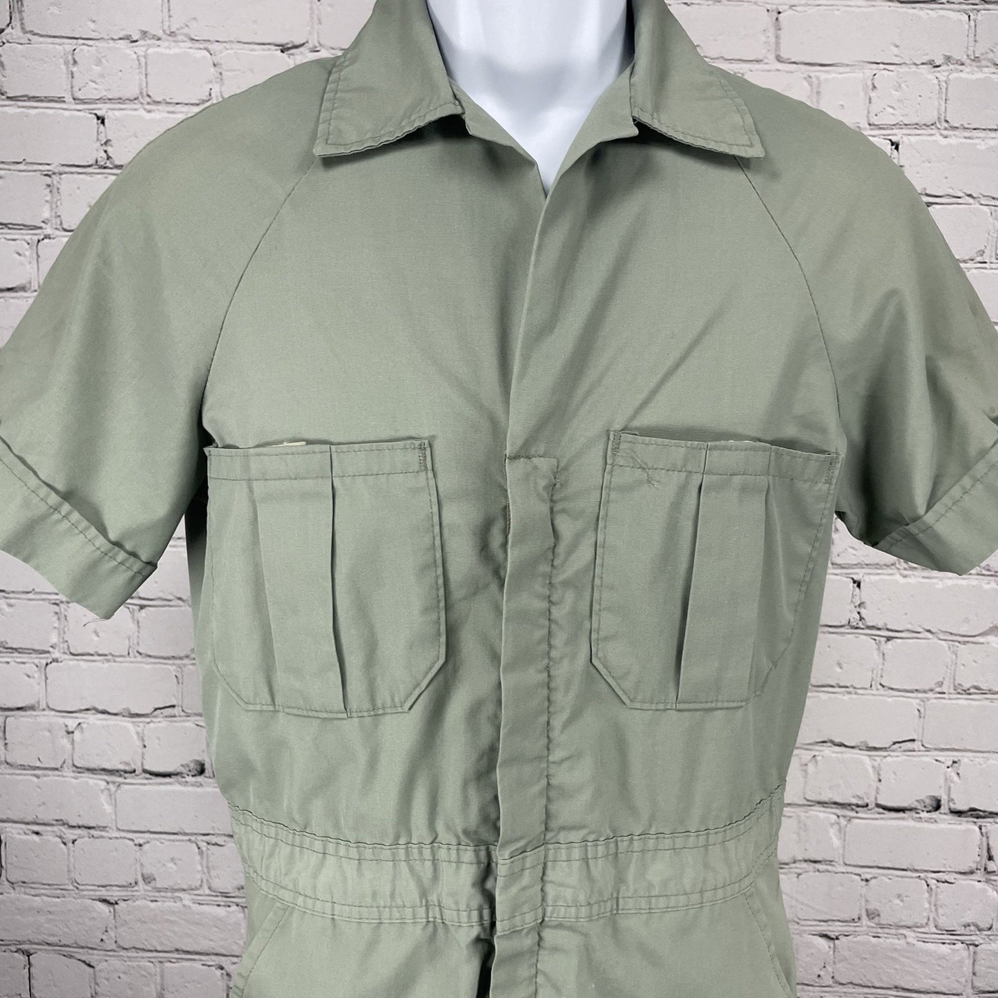 VTG Continental Walls Green Short Sleeve Uniform Workwear Coveralls Size 36R