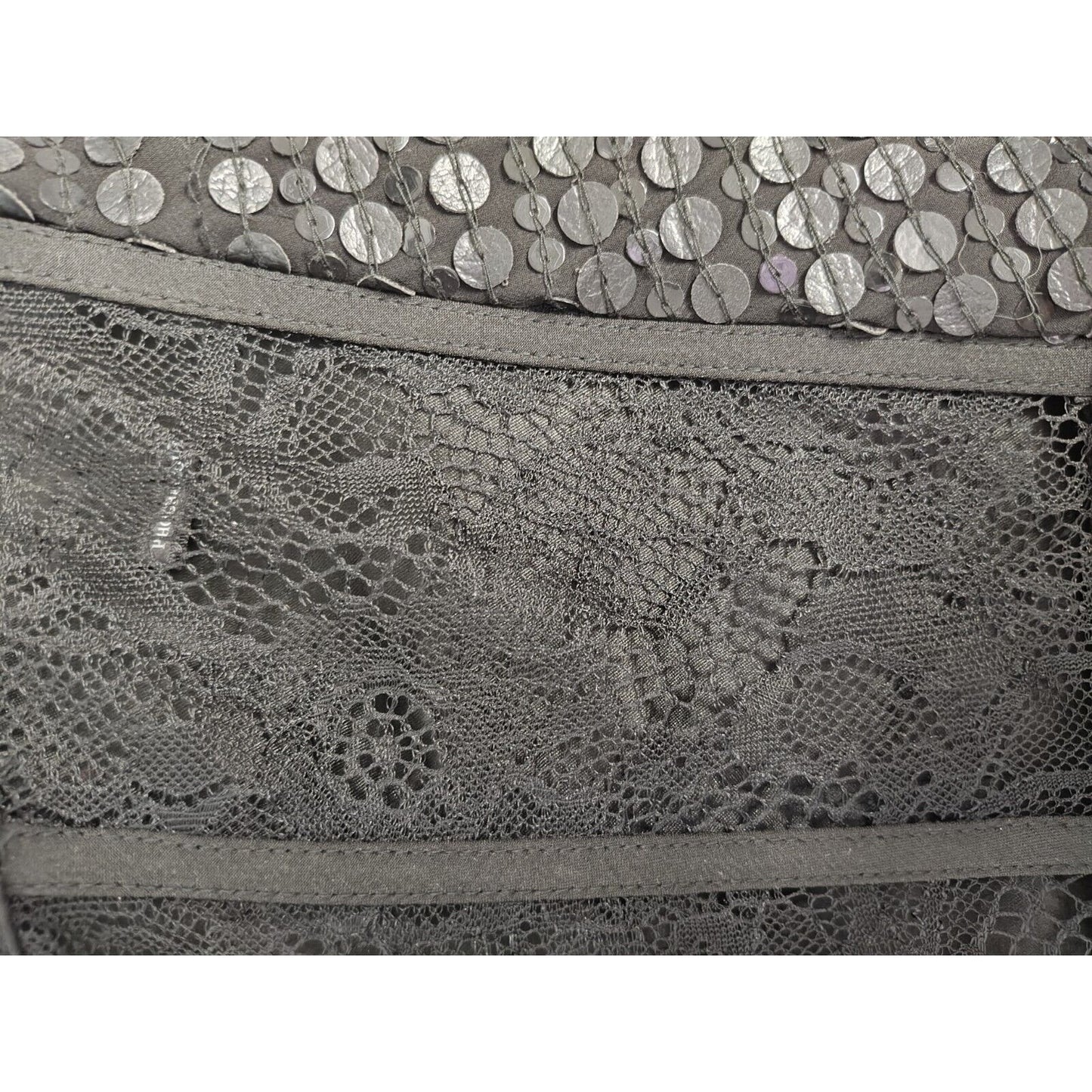 Phoebe Couture Black Strapless Sequin Lace Silk Skirt Empire Waist Dress Size 10
